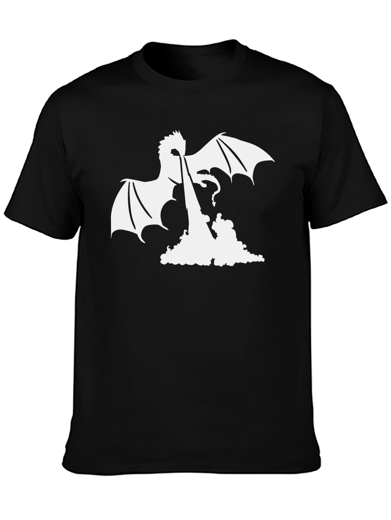 Black Dragon Fire Graphic Tee - Black view 3