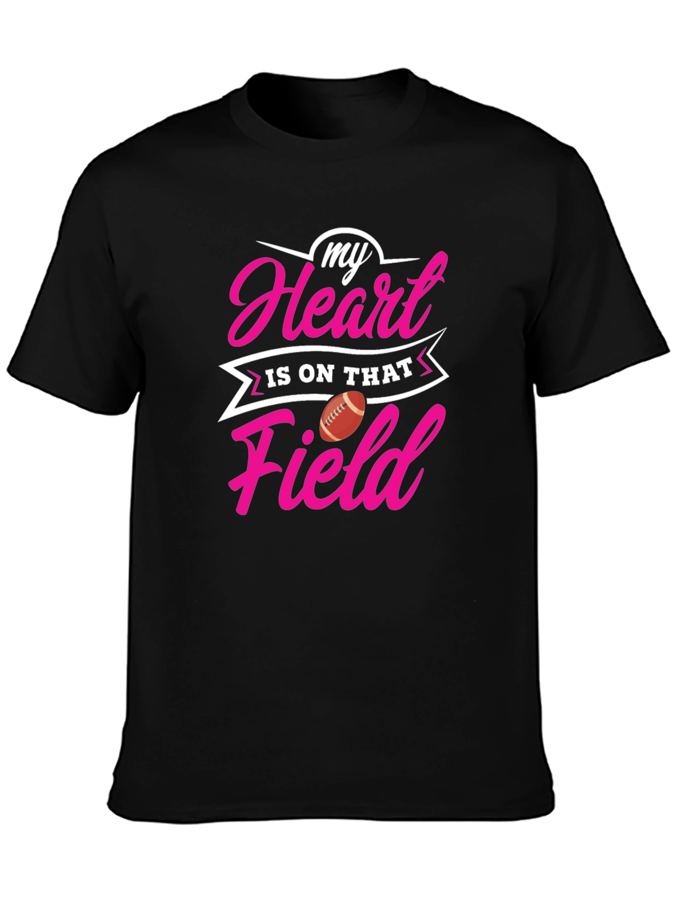 Black My Heart Is On That Field Graphic T-Shirt view 3