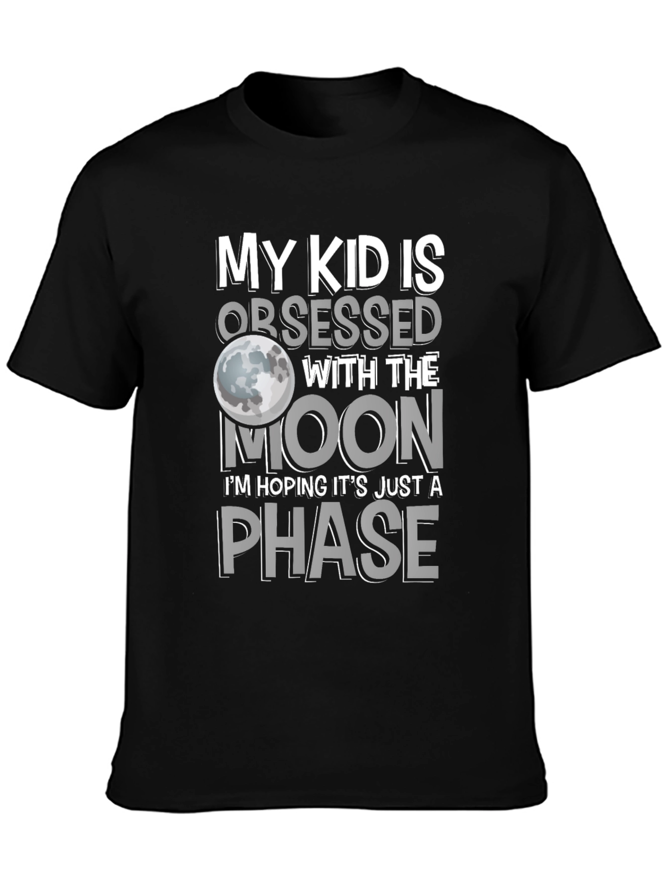 Black Moon Obsessed Kid Graphic T-Shirt view 3