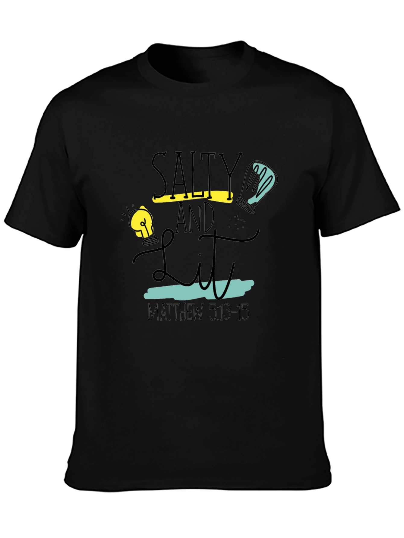 Black Salty and Lit T-Shirt - Matthew 5:13-15 view 3