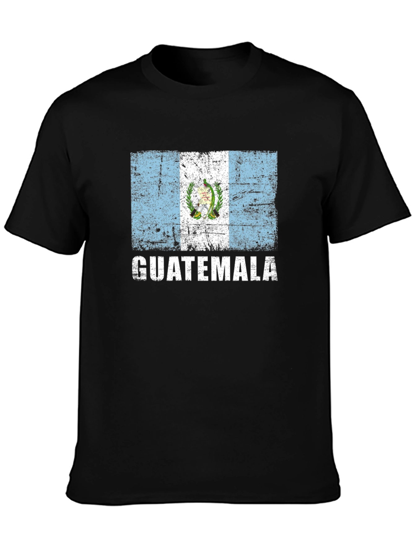 Guatemala Flag Graphic T-Shirt - Distressed Design - 3