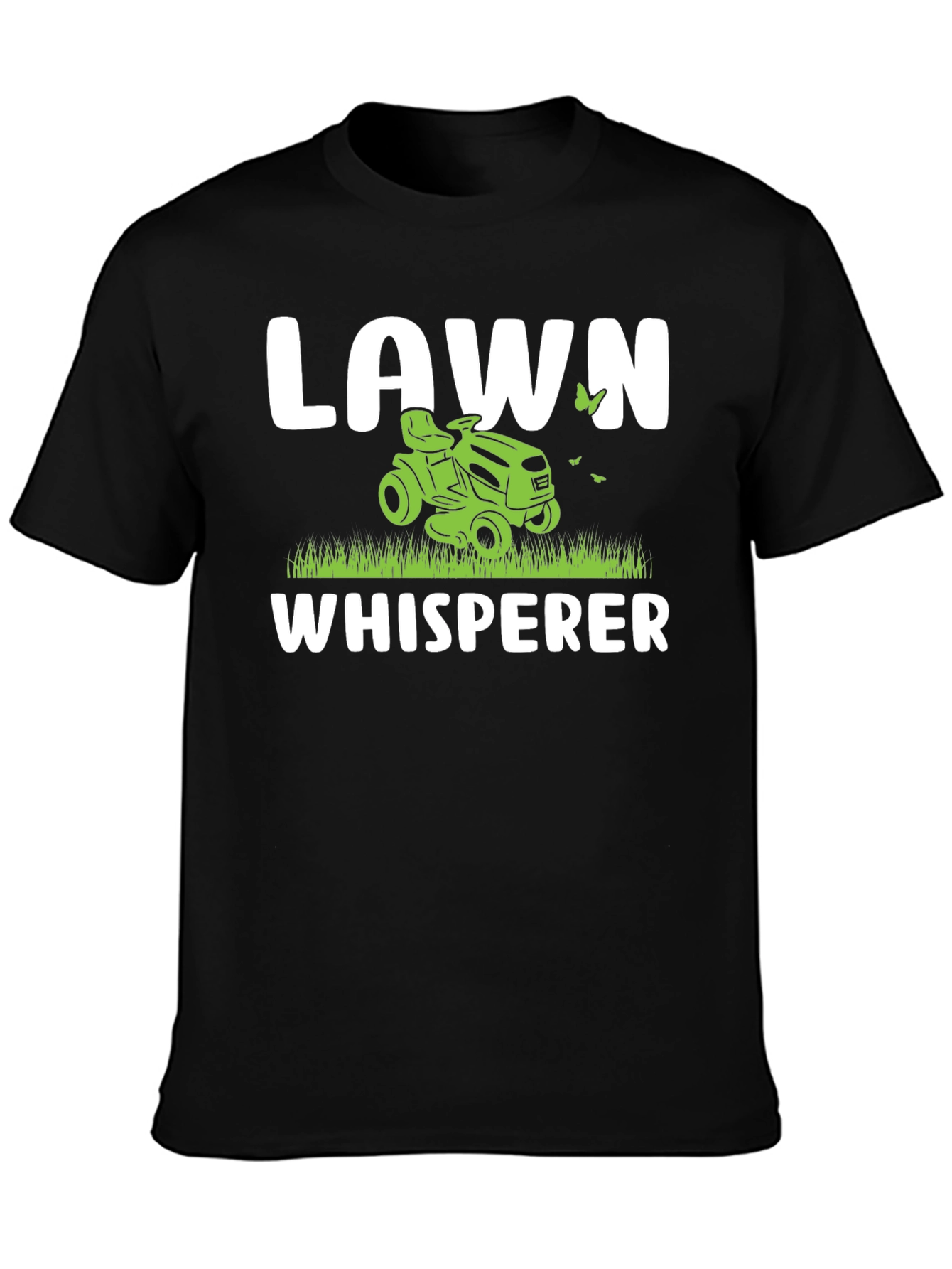 Black Lawn Whisperer Graphic Tee - Gardening Humor Shirt view 3