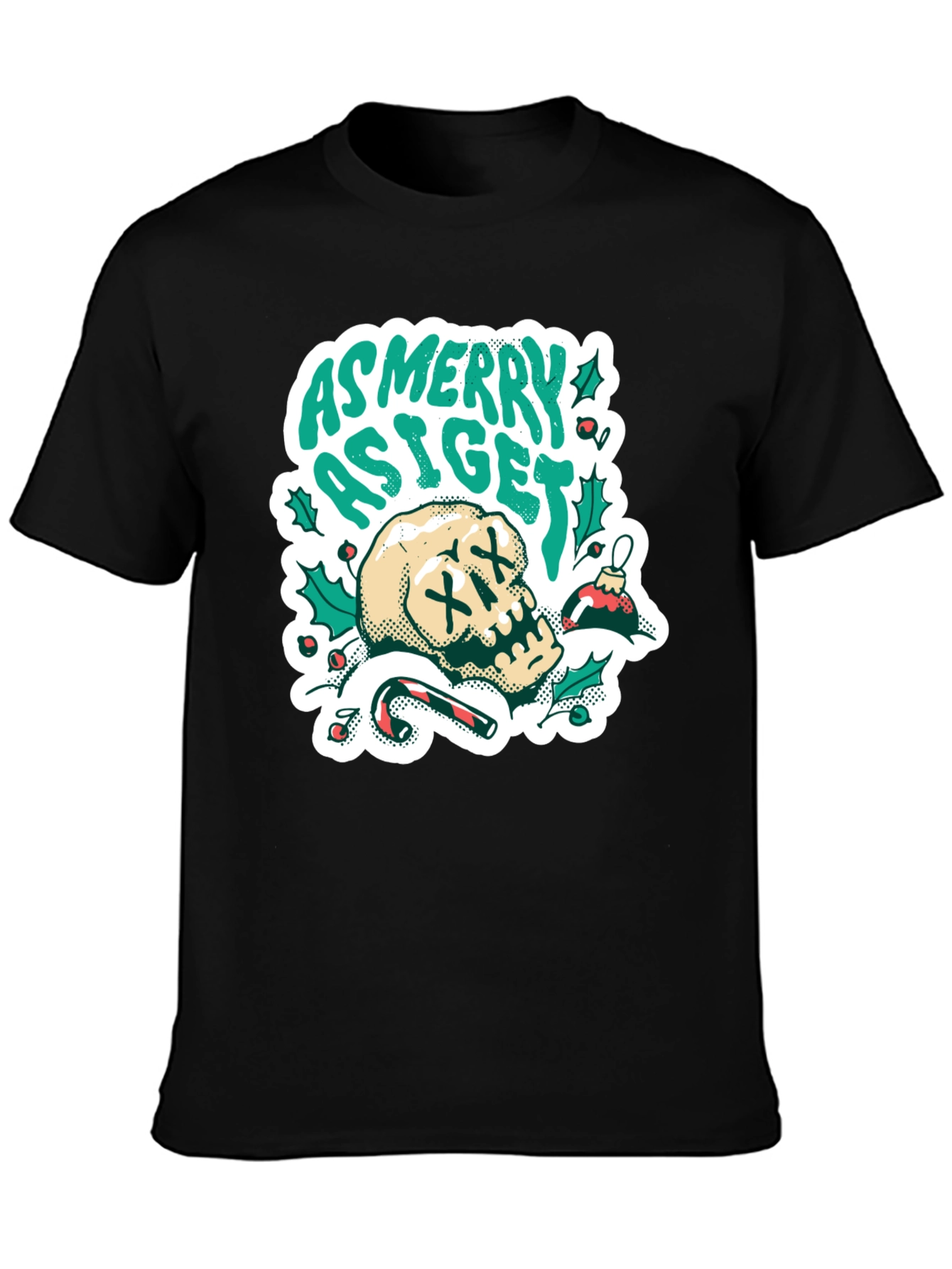 Black As Merry As I Get Graphic Tee view 3
