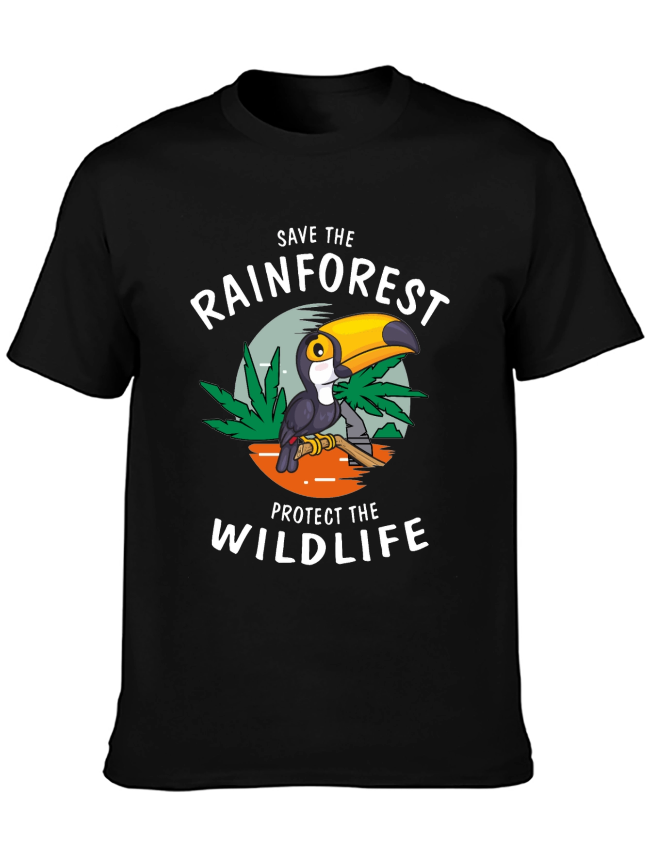 Black Save the Rainforest T-Shirt view 3