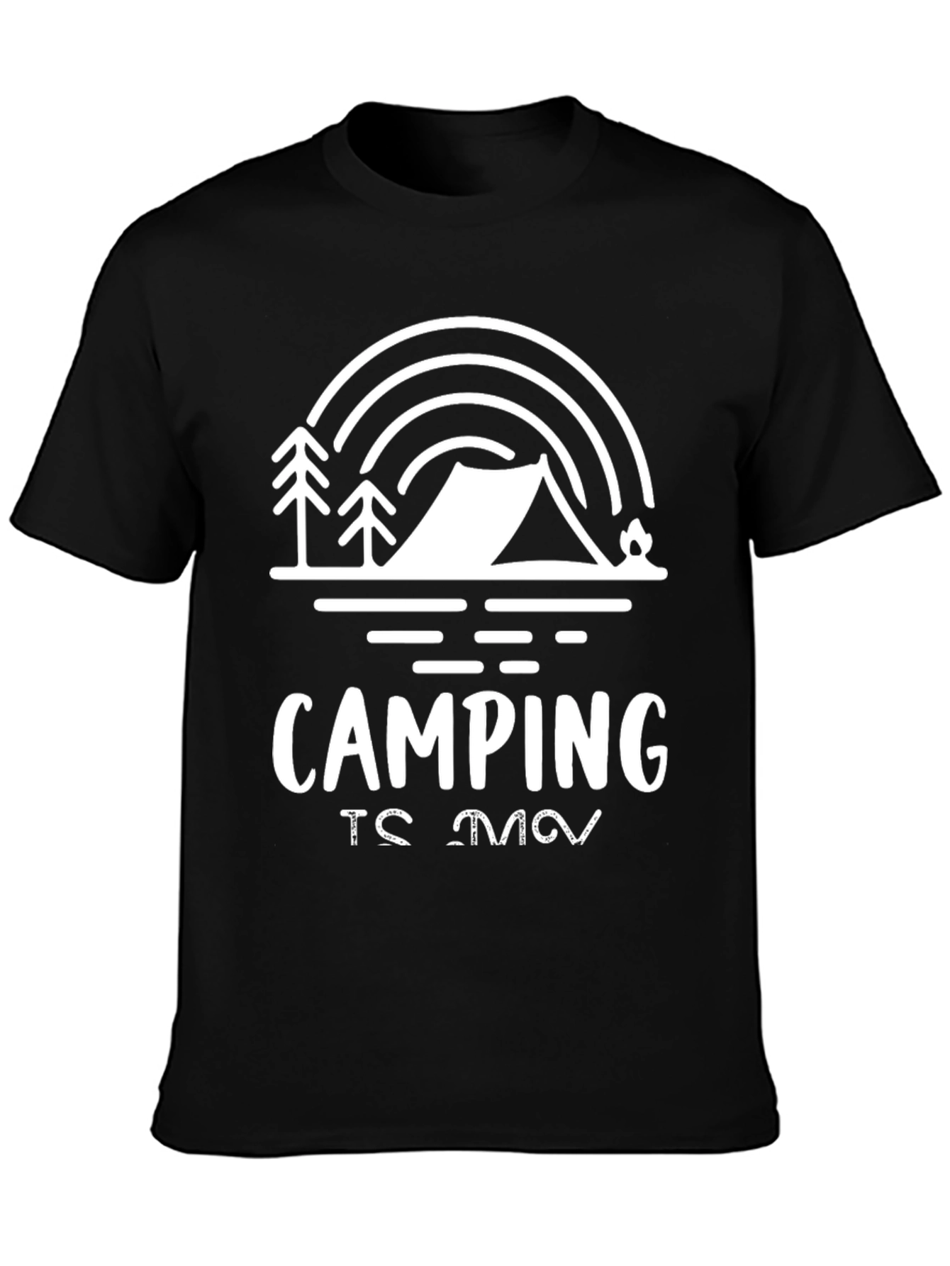 Black Camping is My Happy Place Graphic Tee view 3