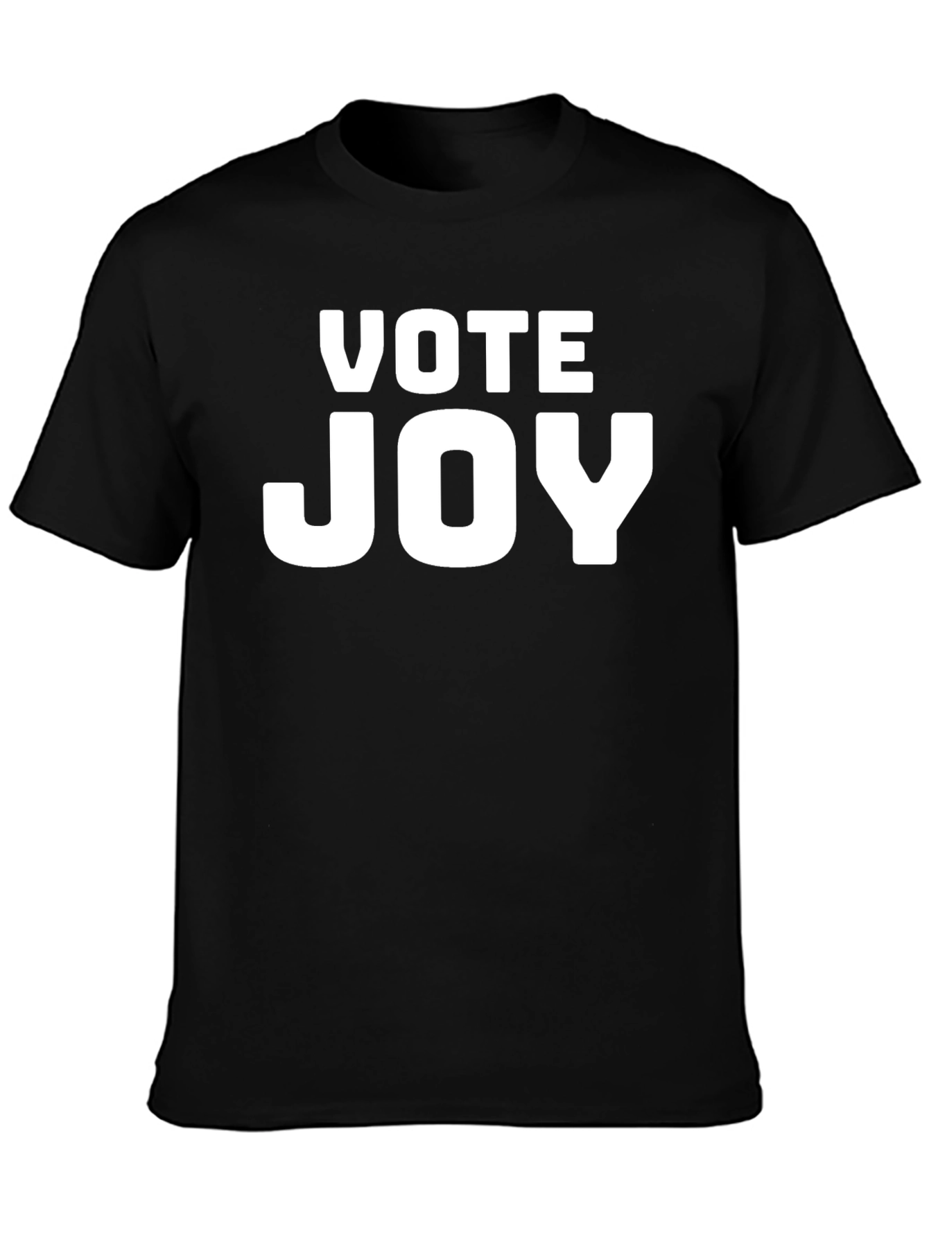 Black Vote Joy T-Shirt - Black Crew Neck Tee view 3