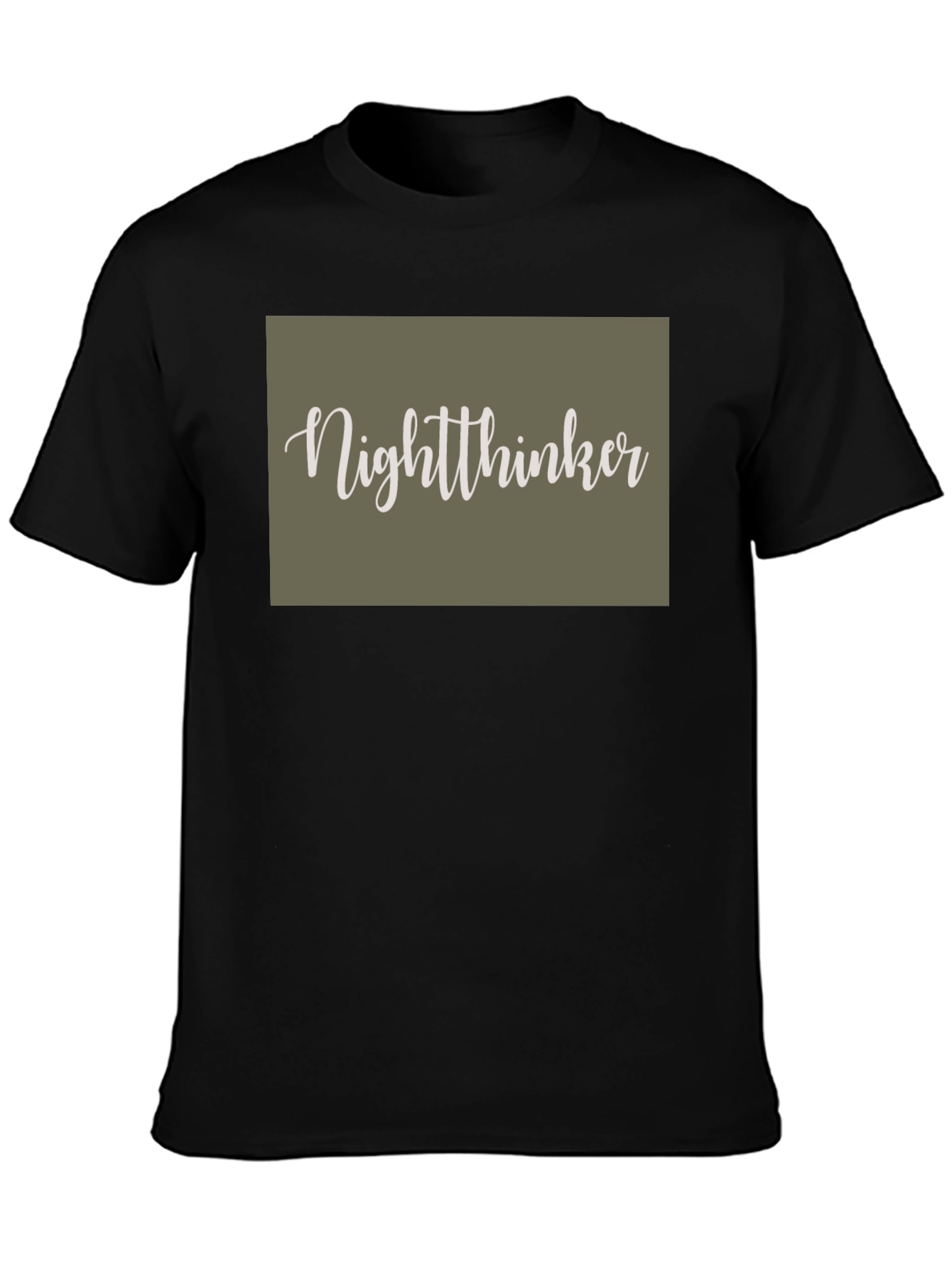 Black Nightthinker Graphic Tee - Soft Black Cotton view 3