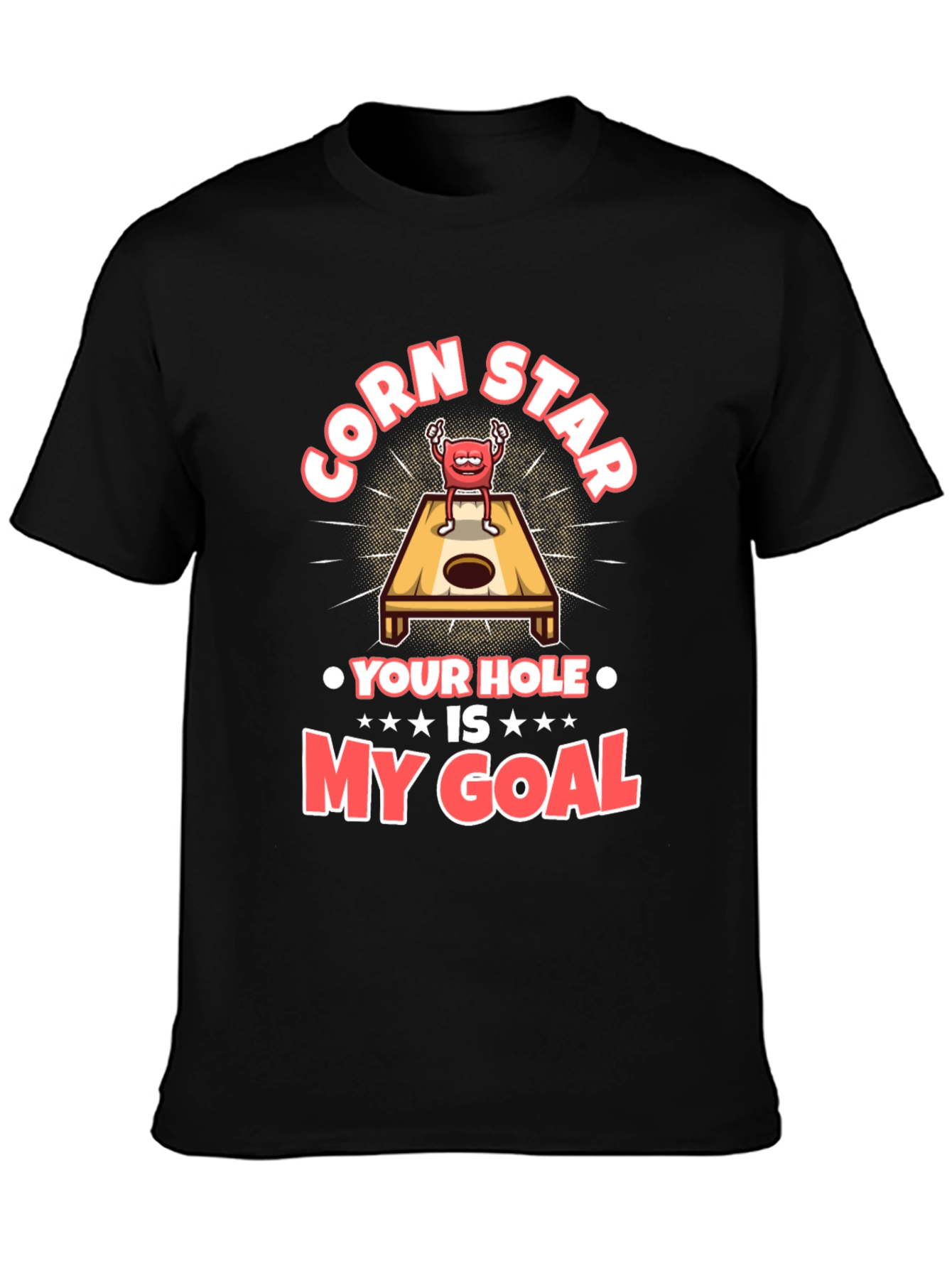 Black Corn Star Your Hole is My Goal T-Shirt view 3