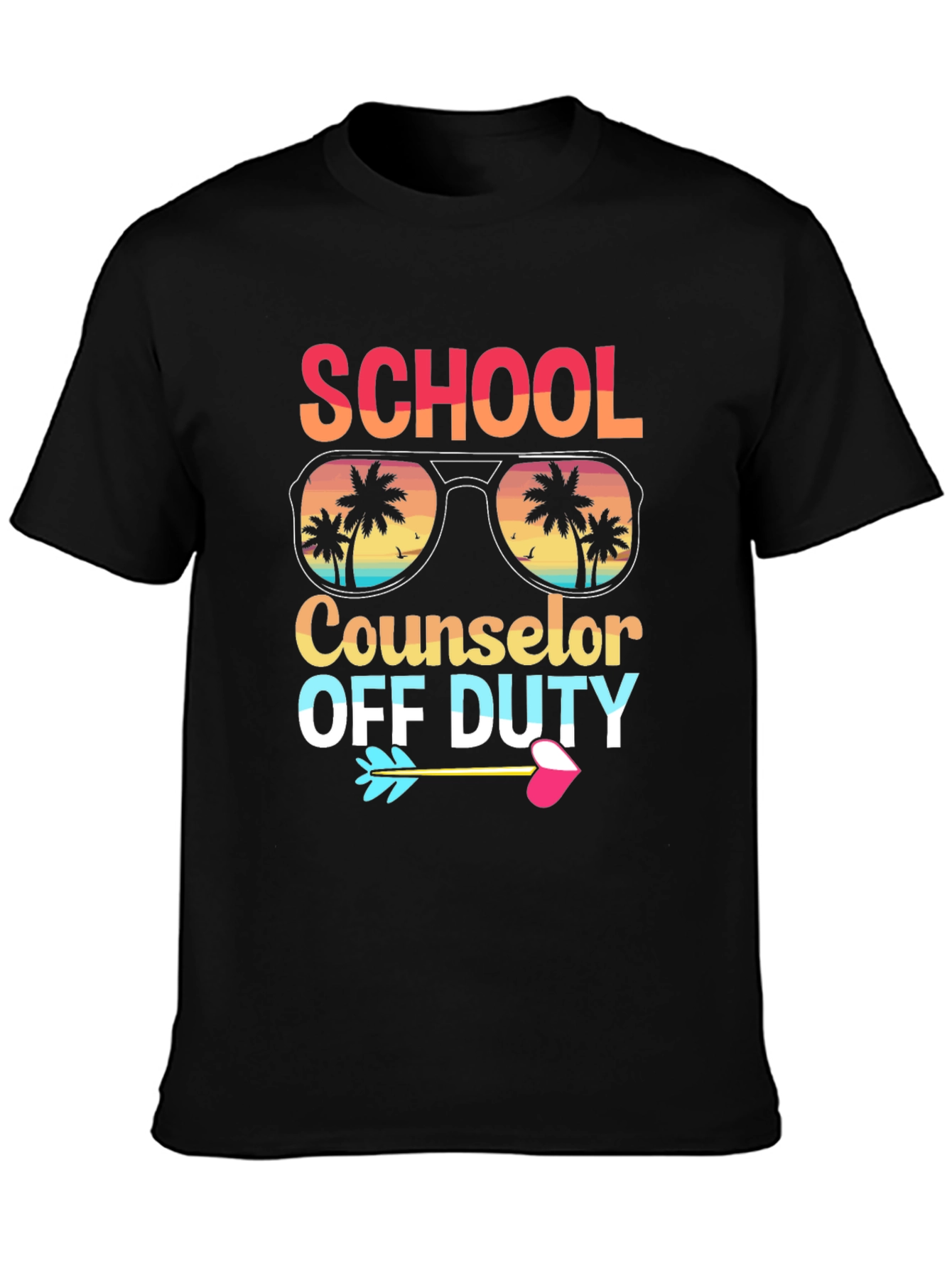 Black School Counselor Off Duty Graphic T-Shirt view 3