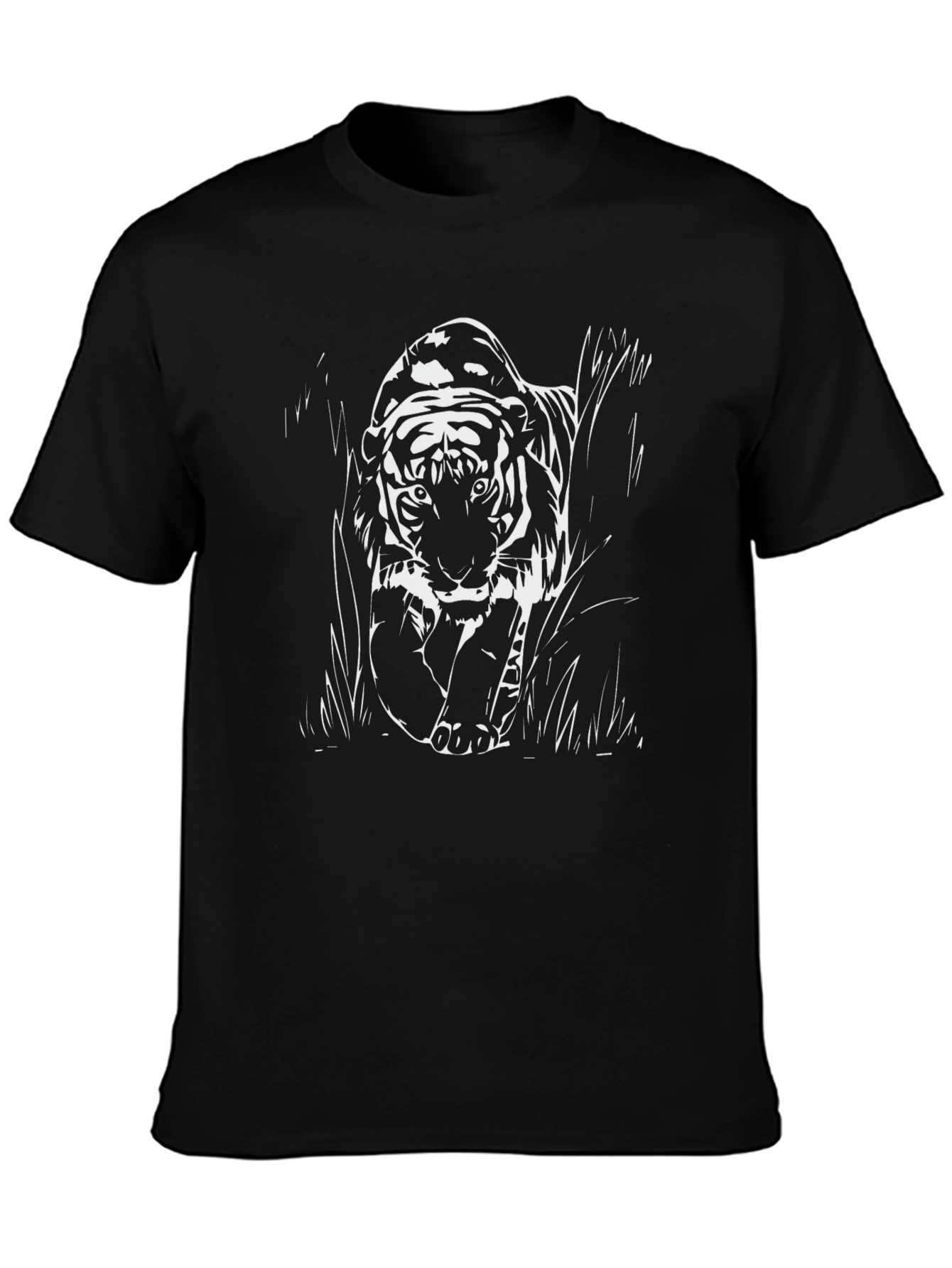 Black Black Tiger Graphic Tee - Urban Cool view 3
