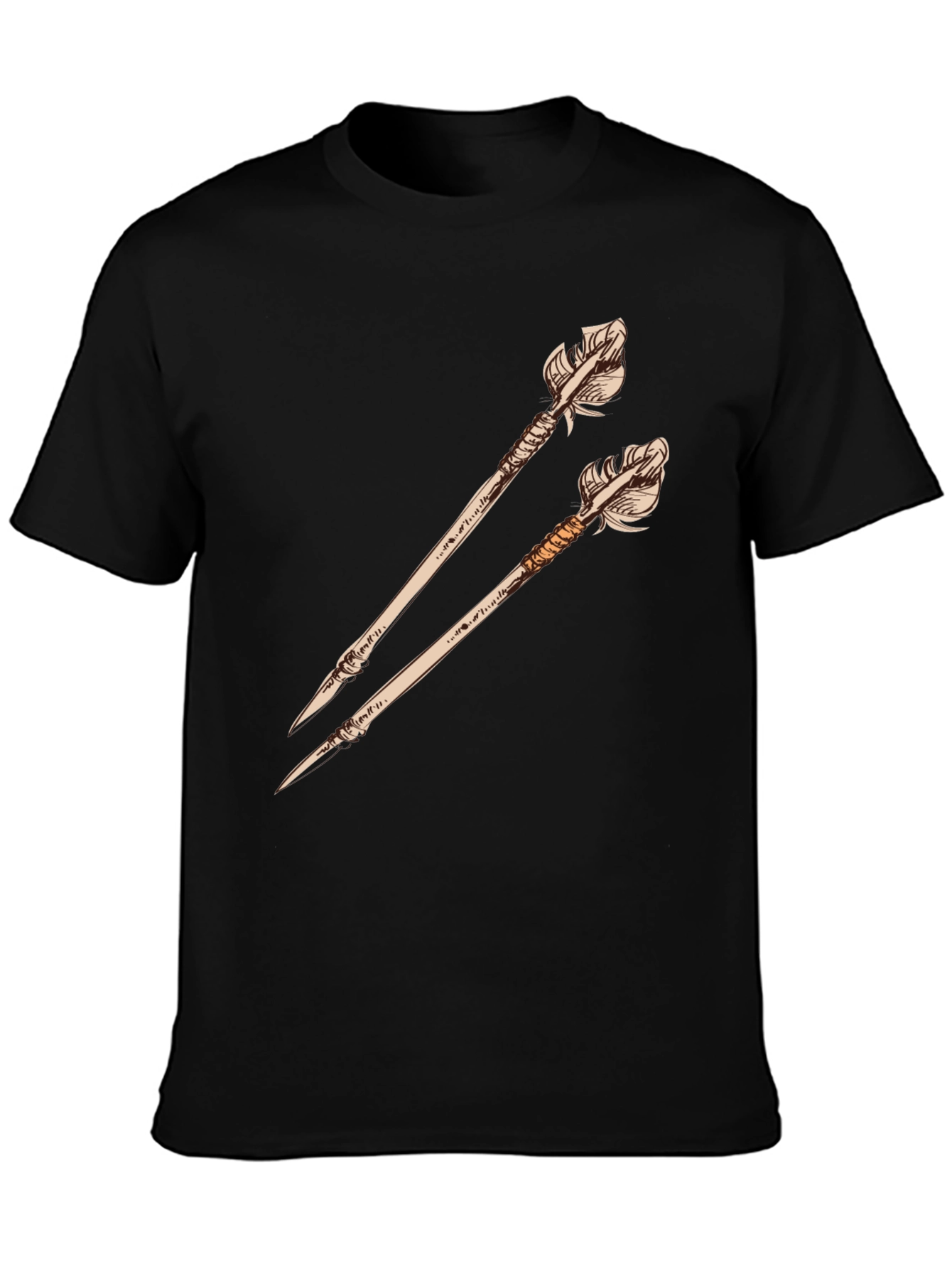 Black Arrow Graphic Tee - Unique Design, Black Shirt view 3