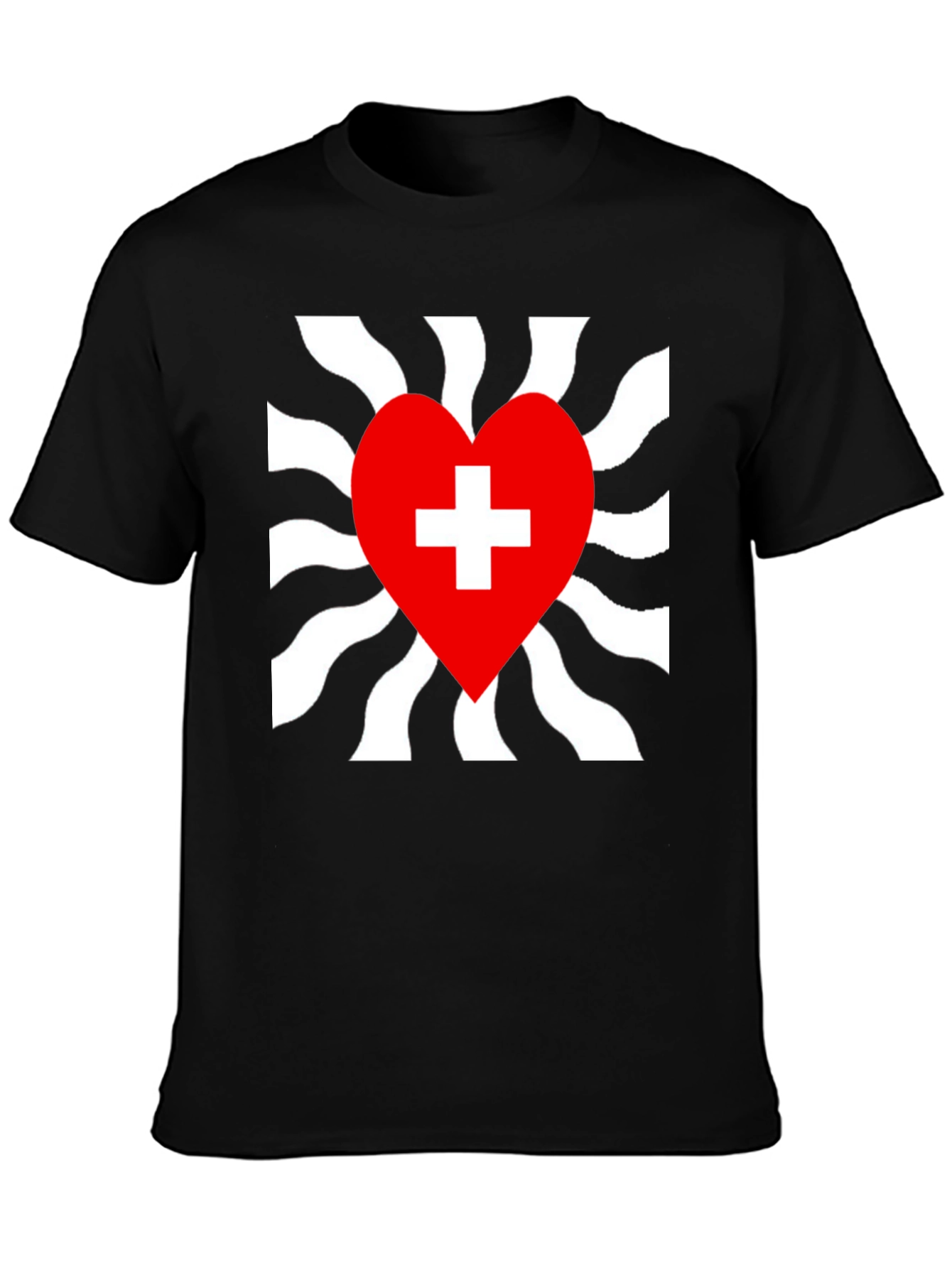 Black Heart Plus Graphic Tee - Stylish Black T-Shirt view 3