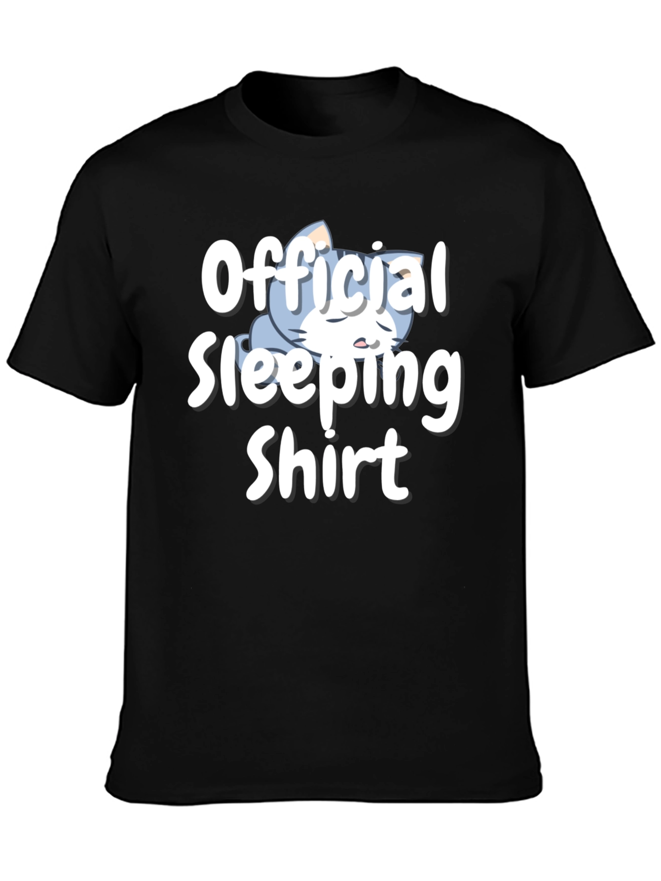 Black Official Sleeping Shirt - Funny Novelty Tee view 3