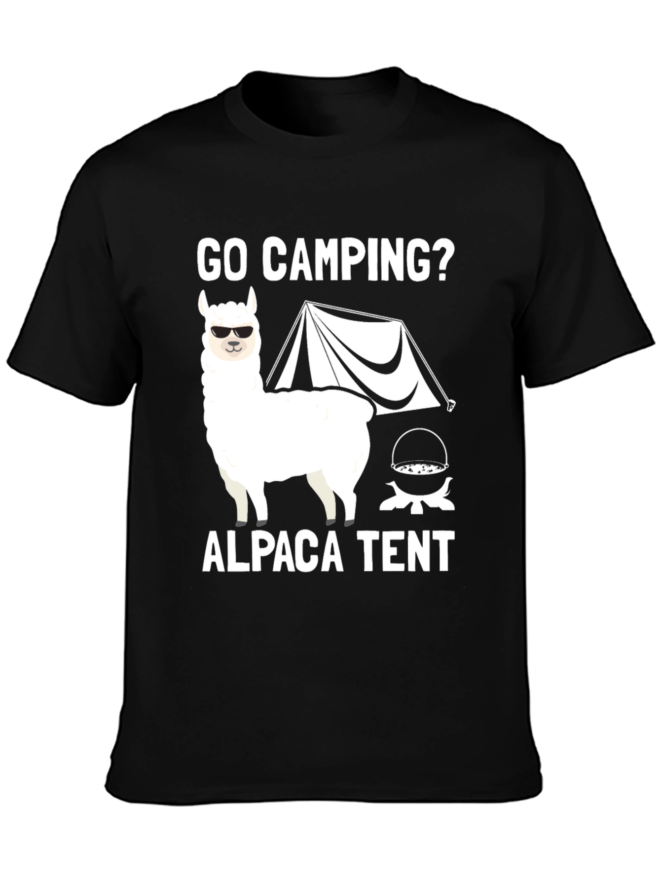 Go Camping Alpaca Tent Graphic Tee - 3