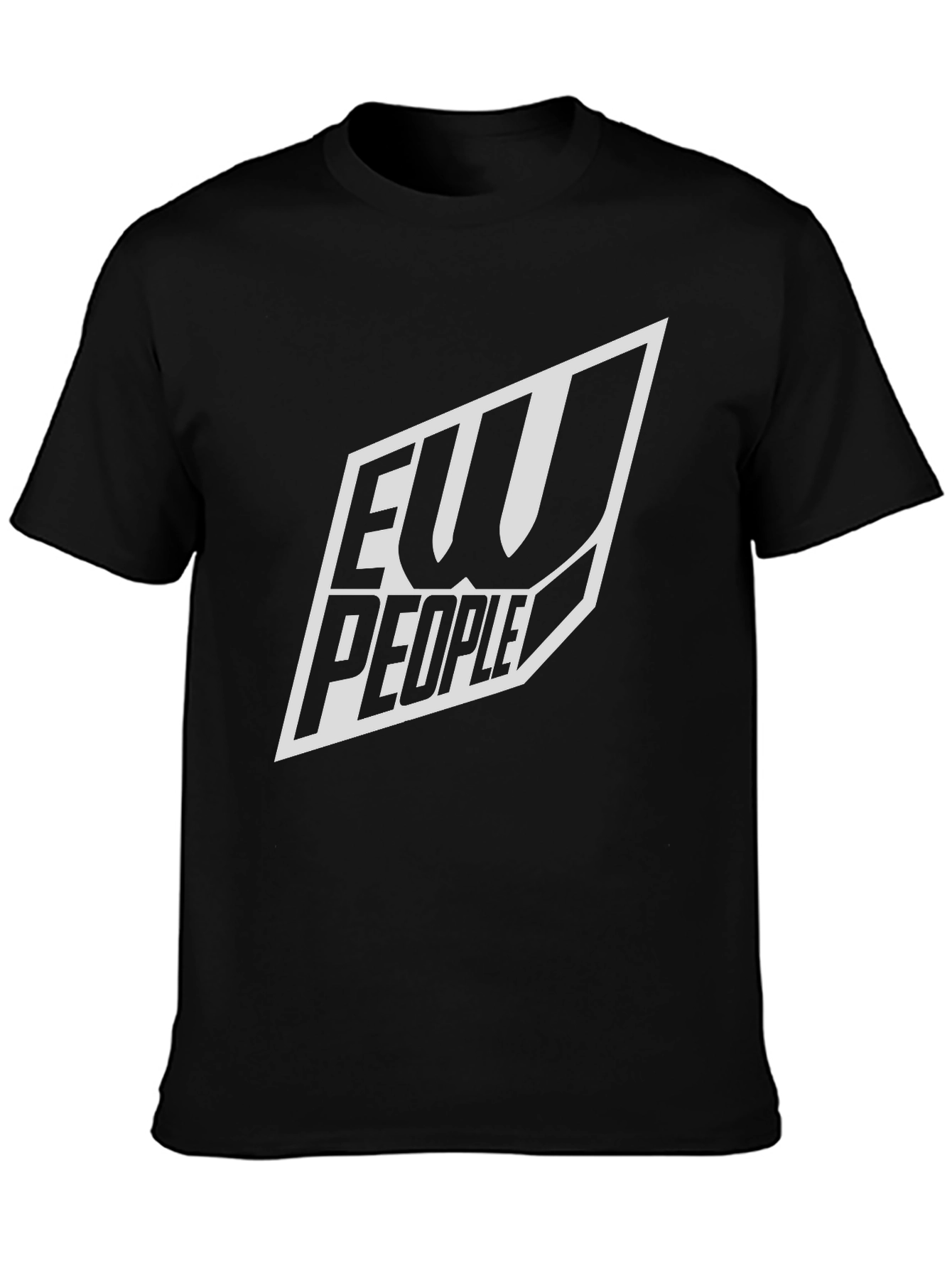 Black Ew People Graphic Tee - Black Short Sleeve T-Shirt view 3