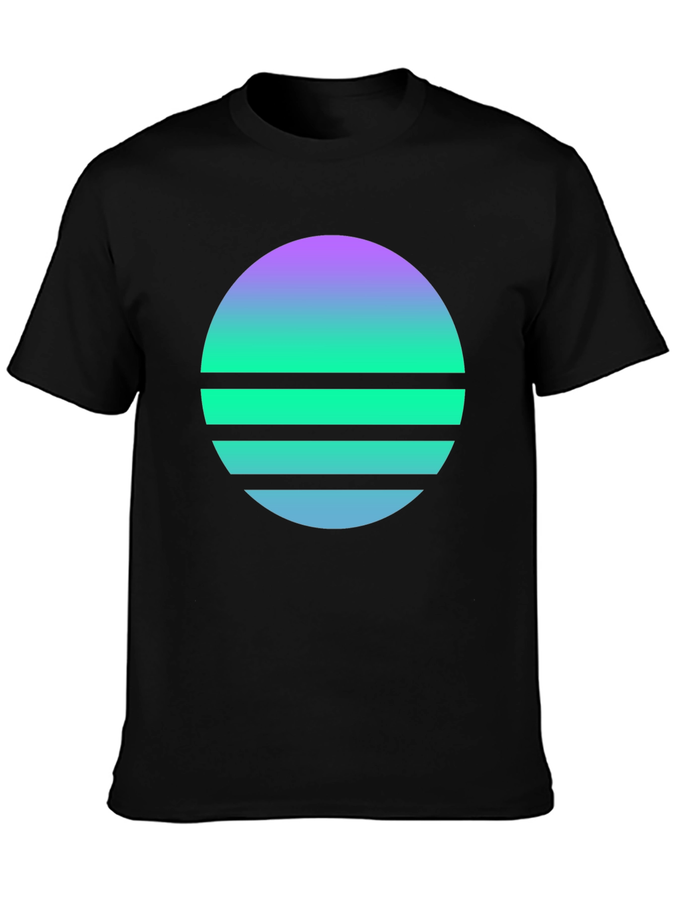 Black Retro Sunset Graphic Tee - Stylish Comfort view 3