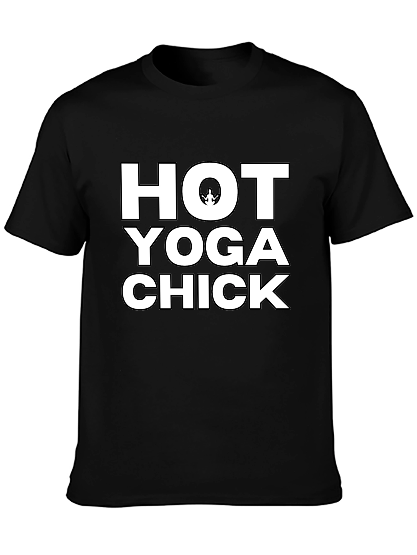 Black Hot Yoga Chick Black T-Shirt view 3