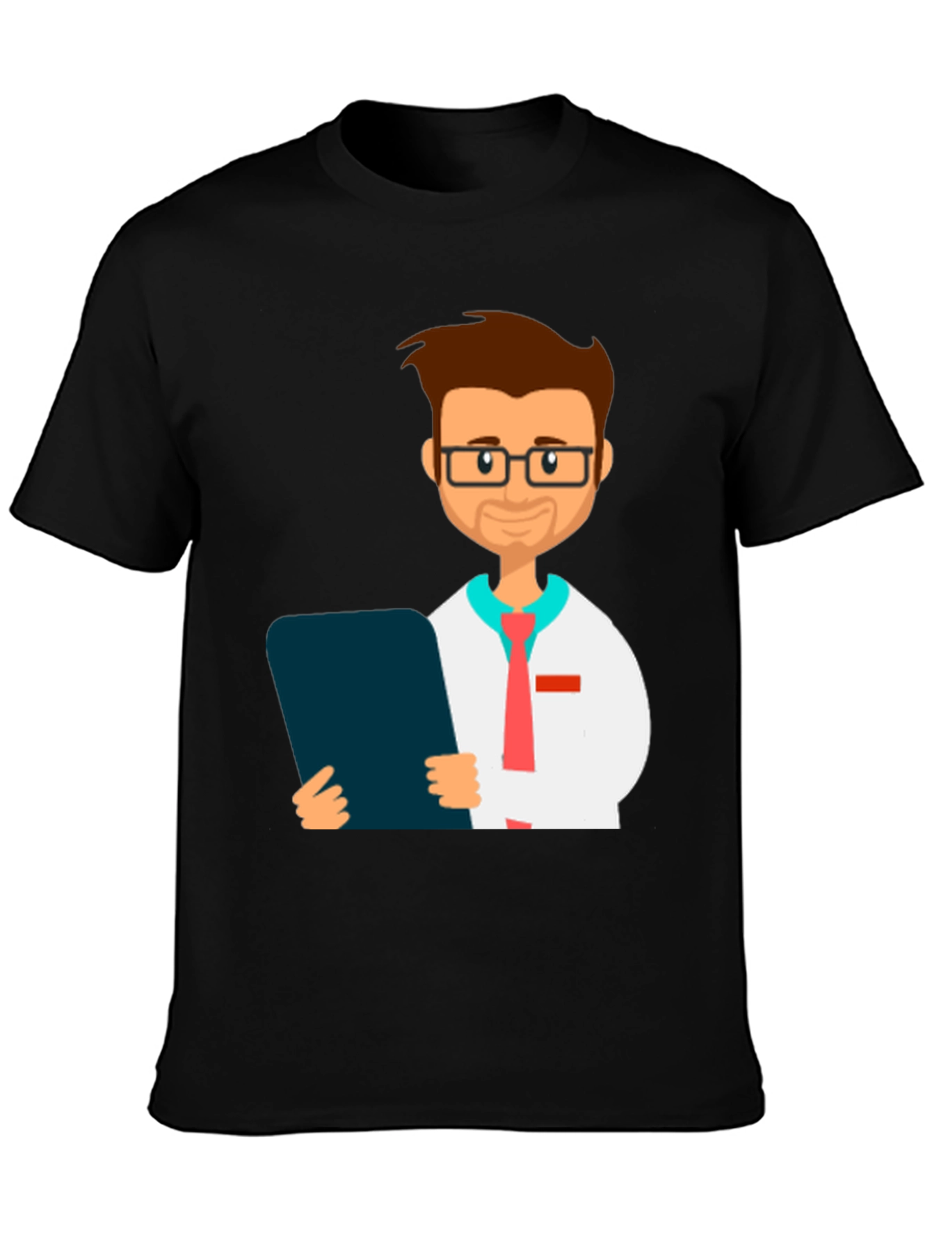 Black Cartoon Doctor Graphic Tee view 3