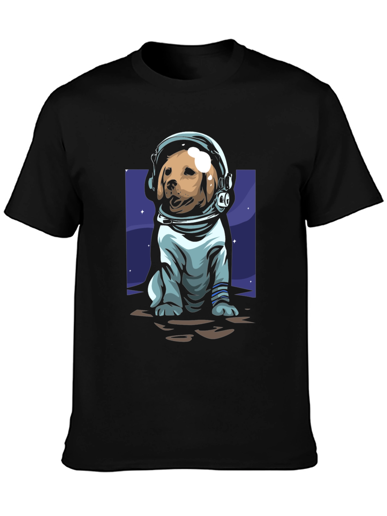 Black Dog Astronaut Graphic Tee - Black view 3