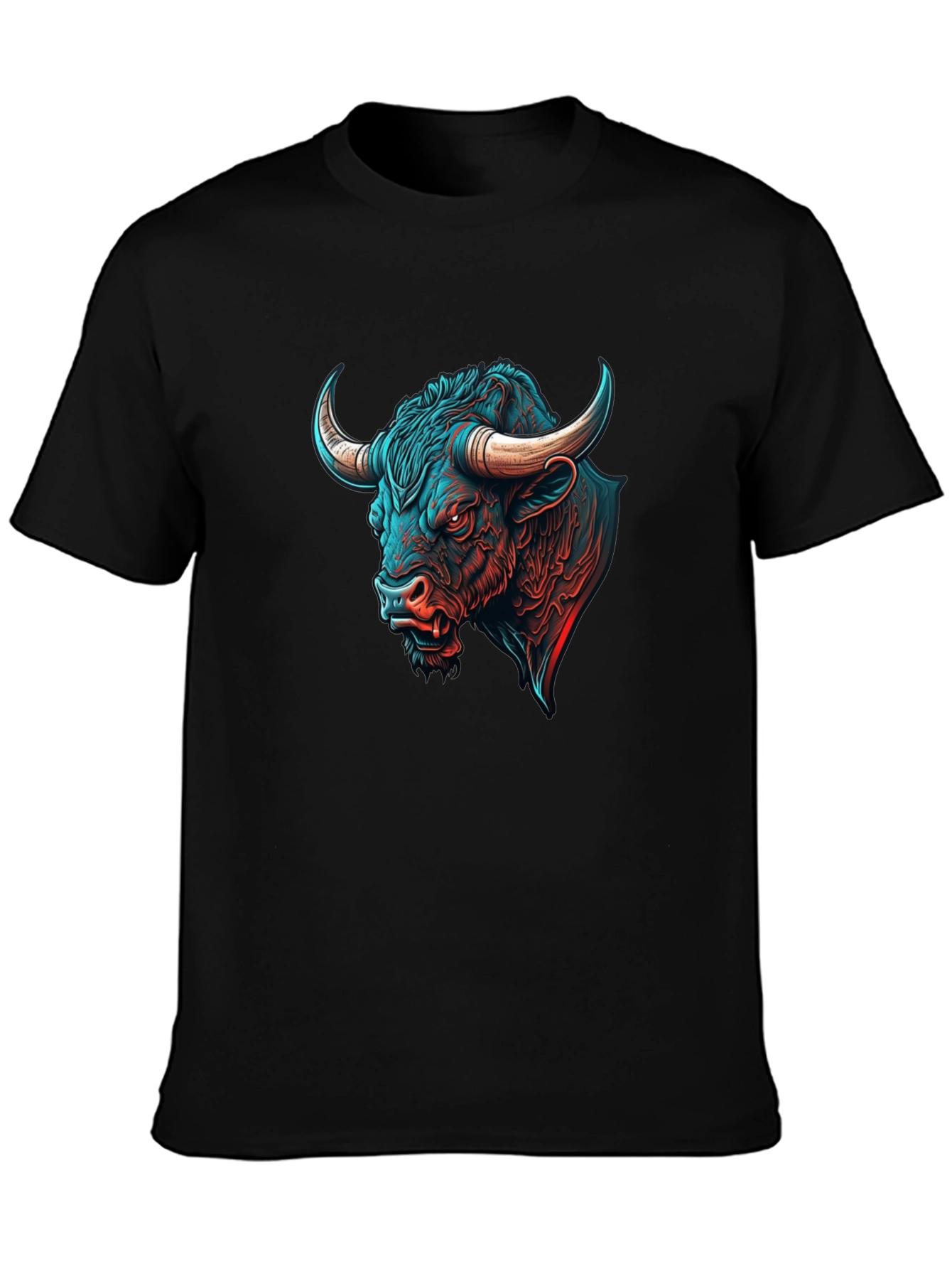 Black Bull Graphic Tee - Bold Design view 3