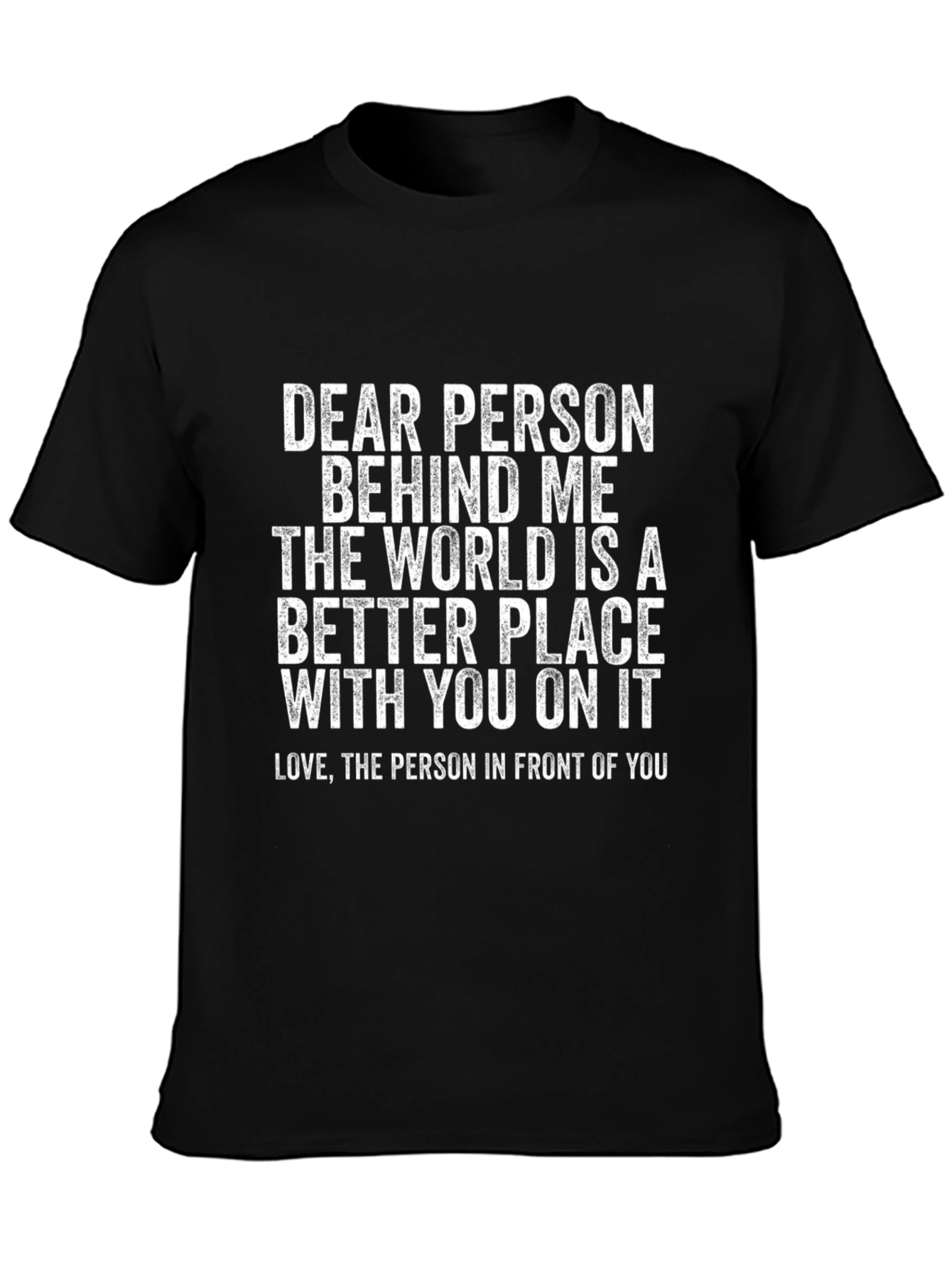 Black Dear Person Behind Me Graphic T-Shirt view 3