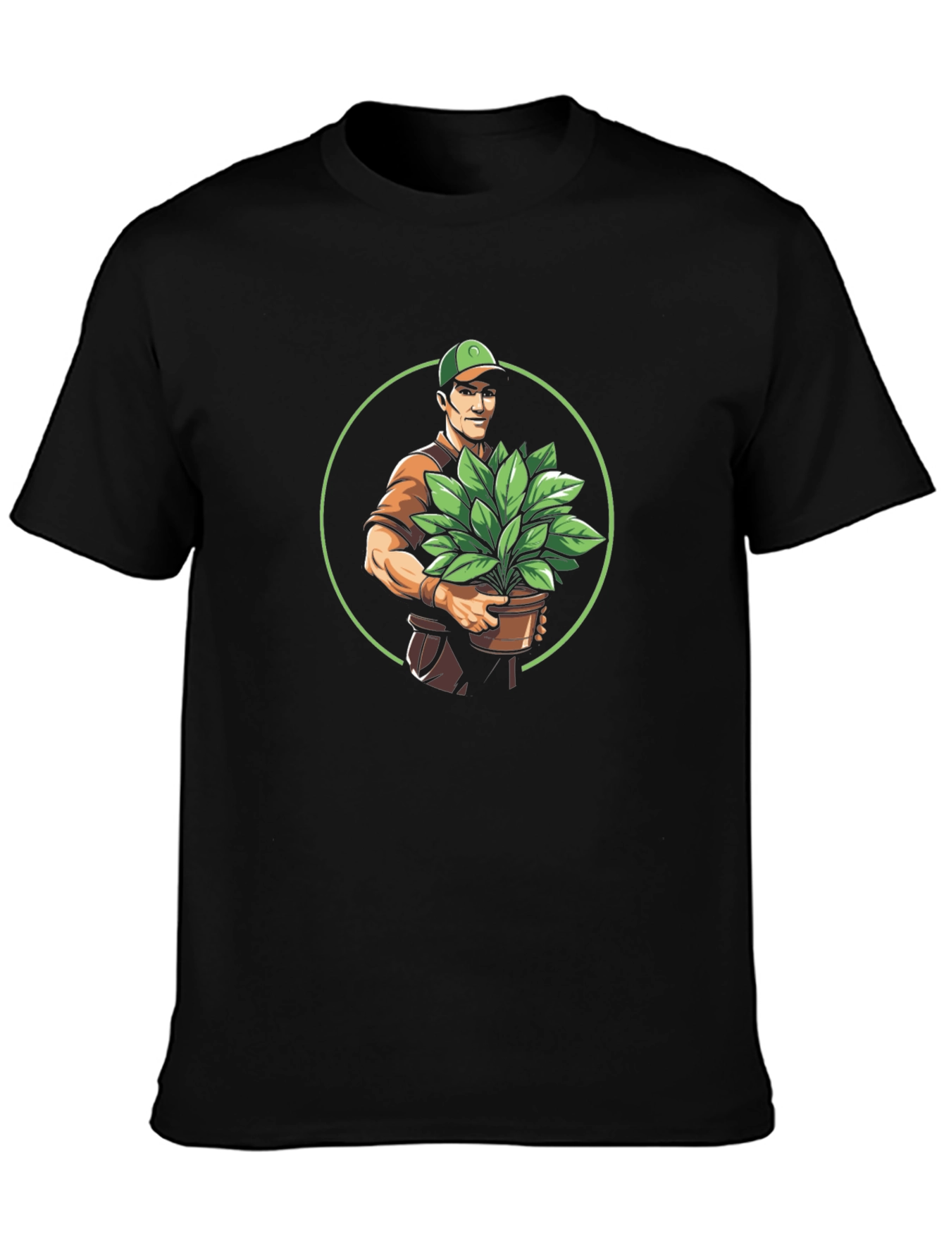 Black Gardener Graphic Tee - Black Cotton Comfort view 3