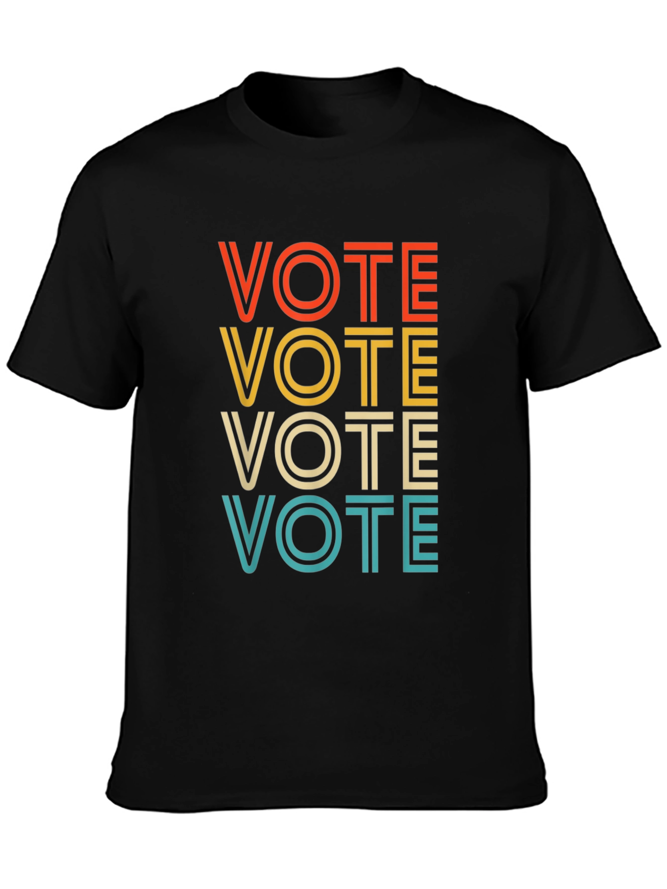 Black Retro Vote Graphic T-Shirt - Election Reminder Tee view 3