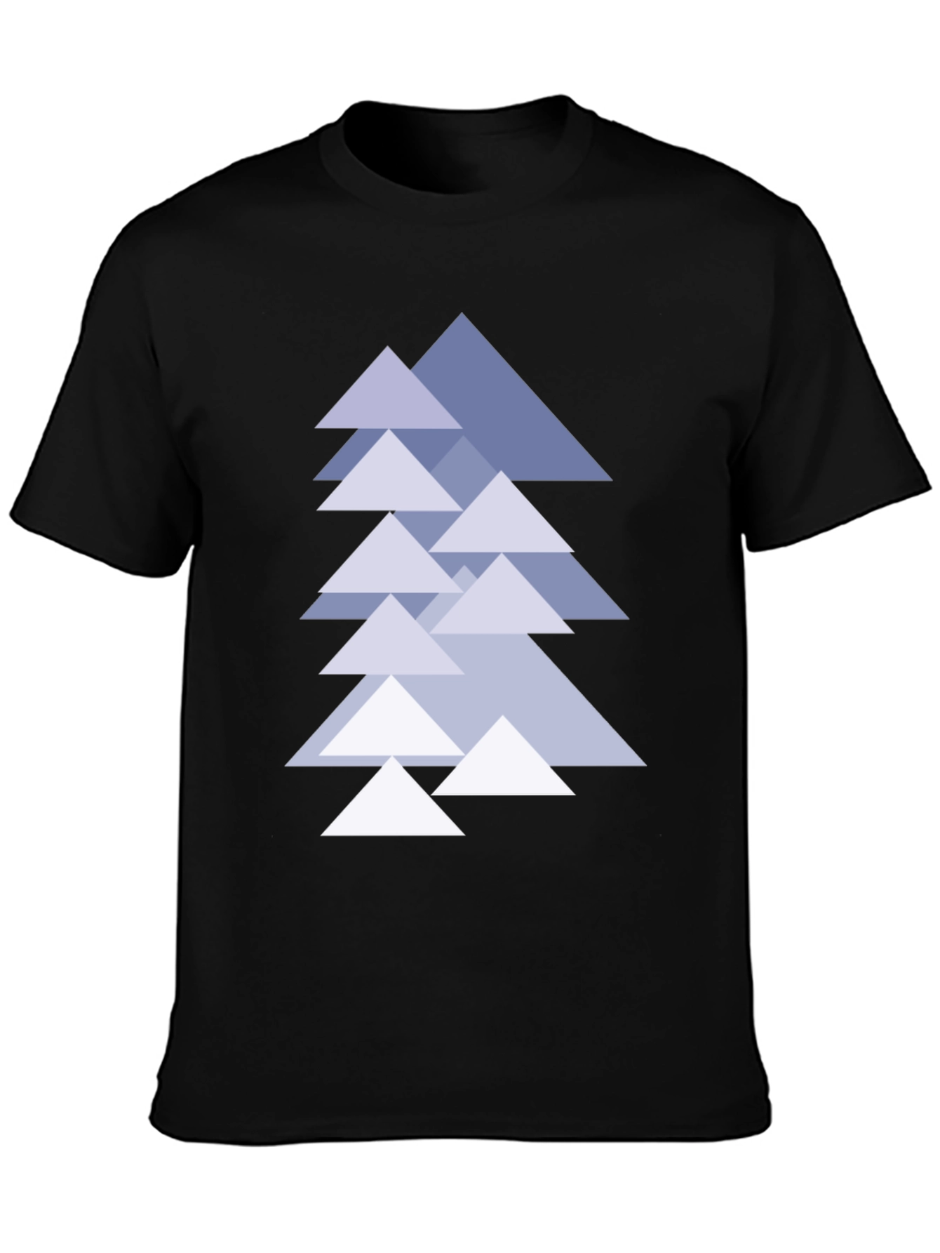 Black Geometric Tree T-Shirt - Modern Minimalist Design view 3