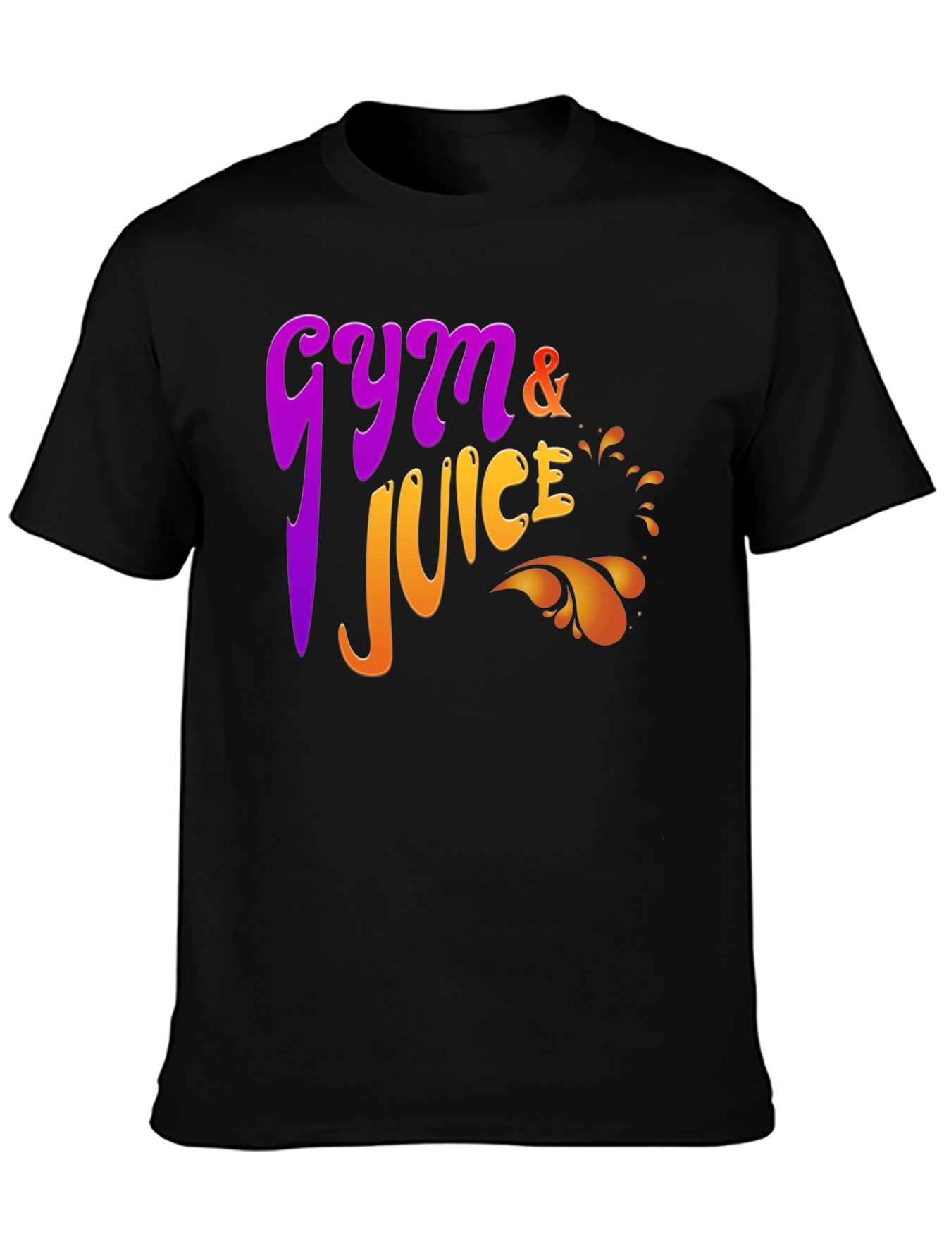 Black Gym & Juice Graphic Print T-Shirt view 3