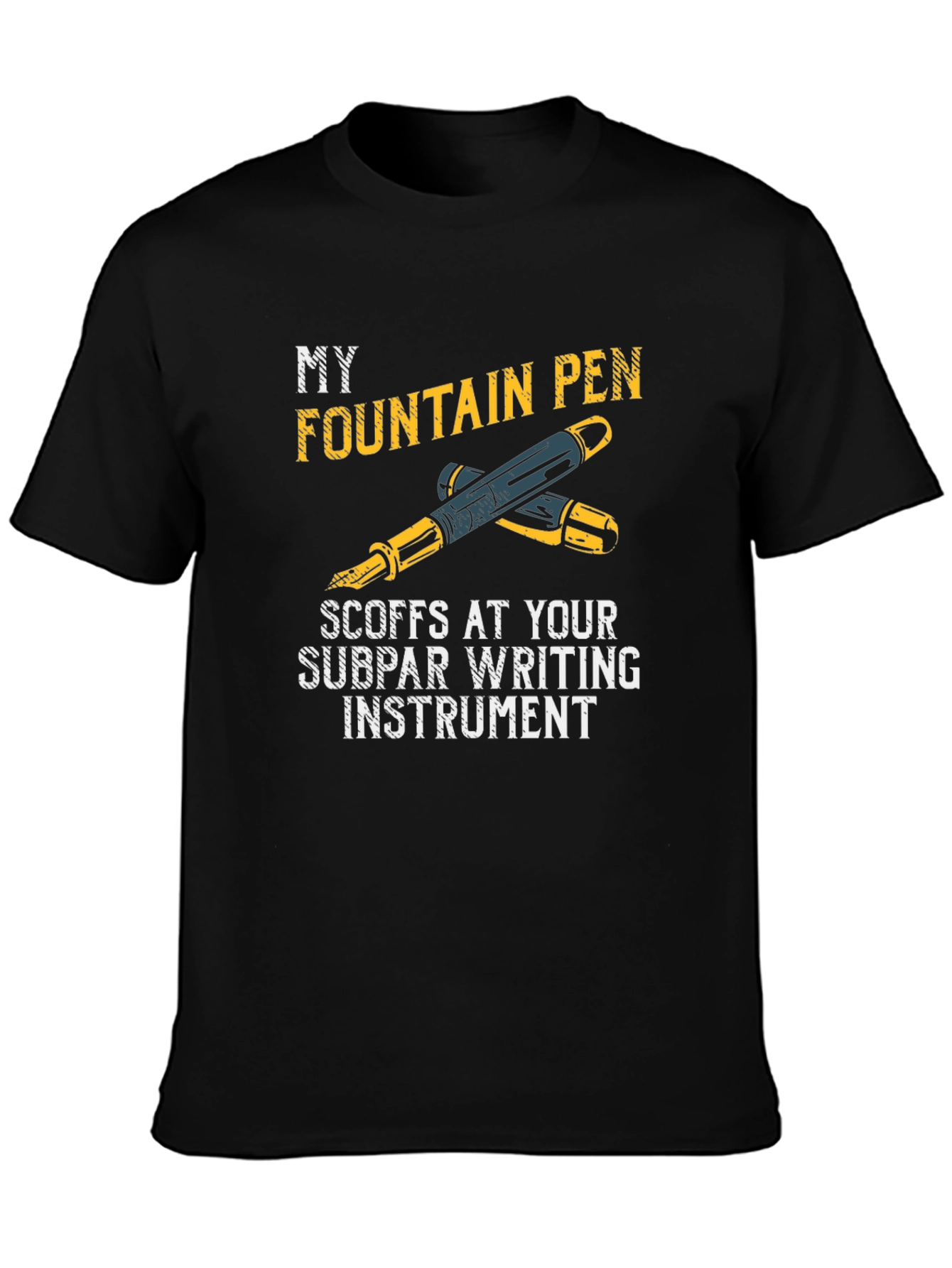 Black Fountain Pen T-Shirt - Superior Writing Instrument Tee view 3