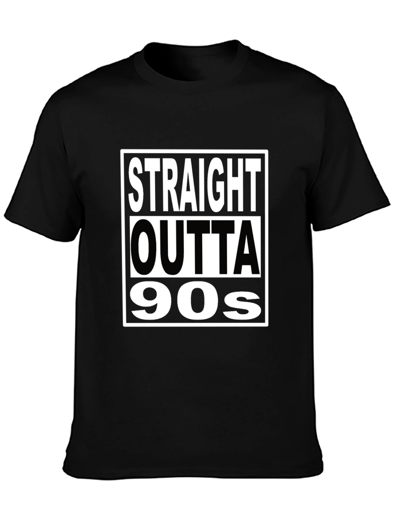 Black Straight Outta 90s Black Graphic Tee view 3