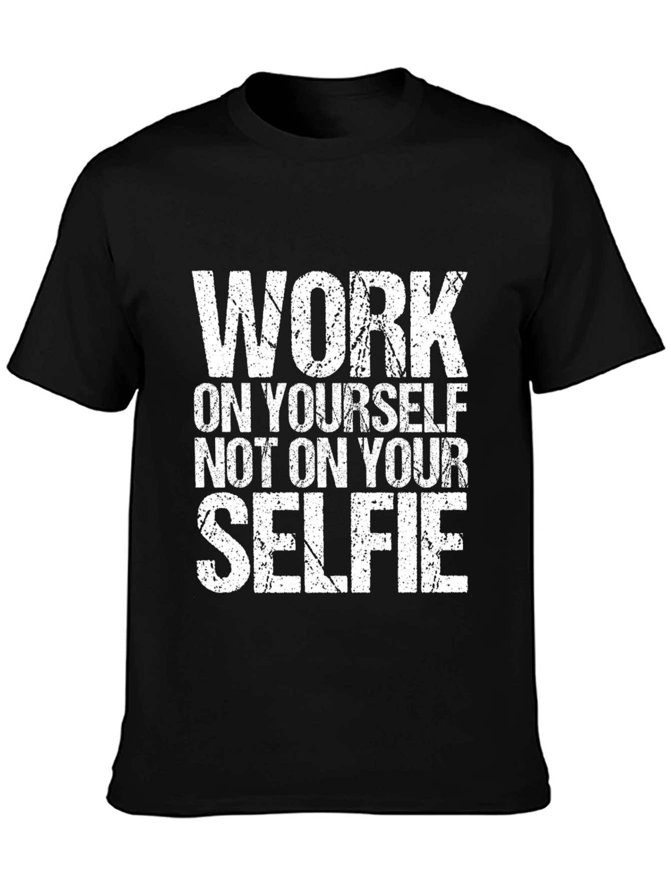 Black Work on Yourself Graphic T-Shirt view 3