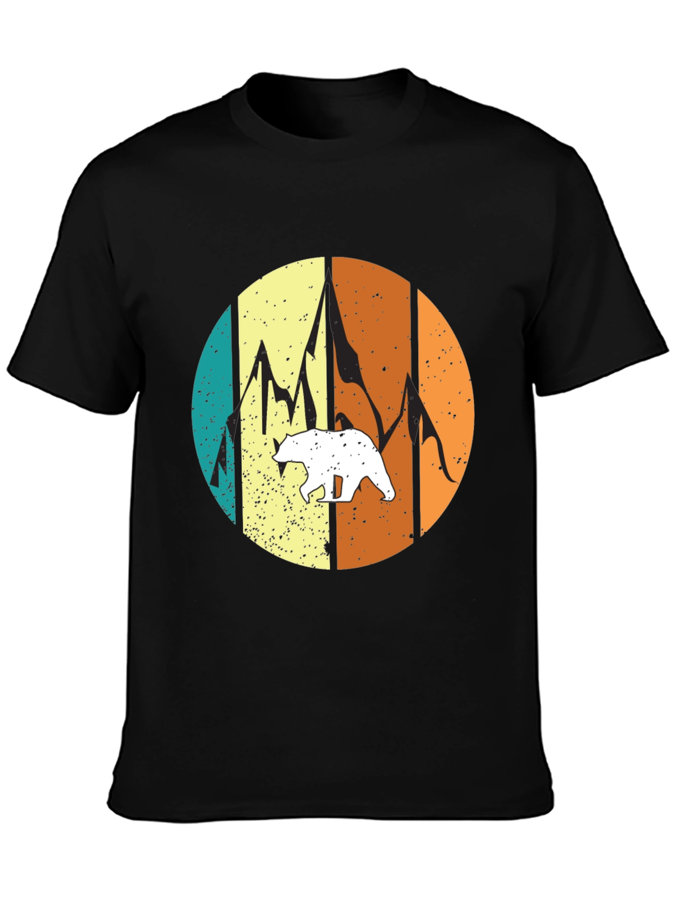 Black Vintage Bear Mountain Graphic Tee - Black view 3