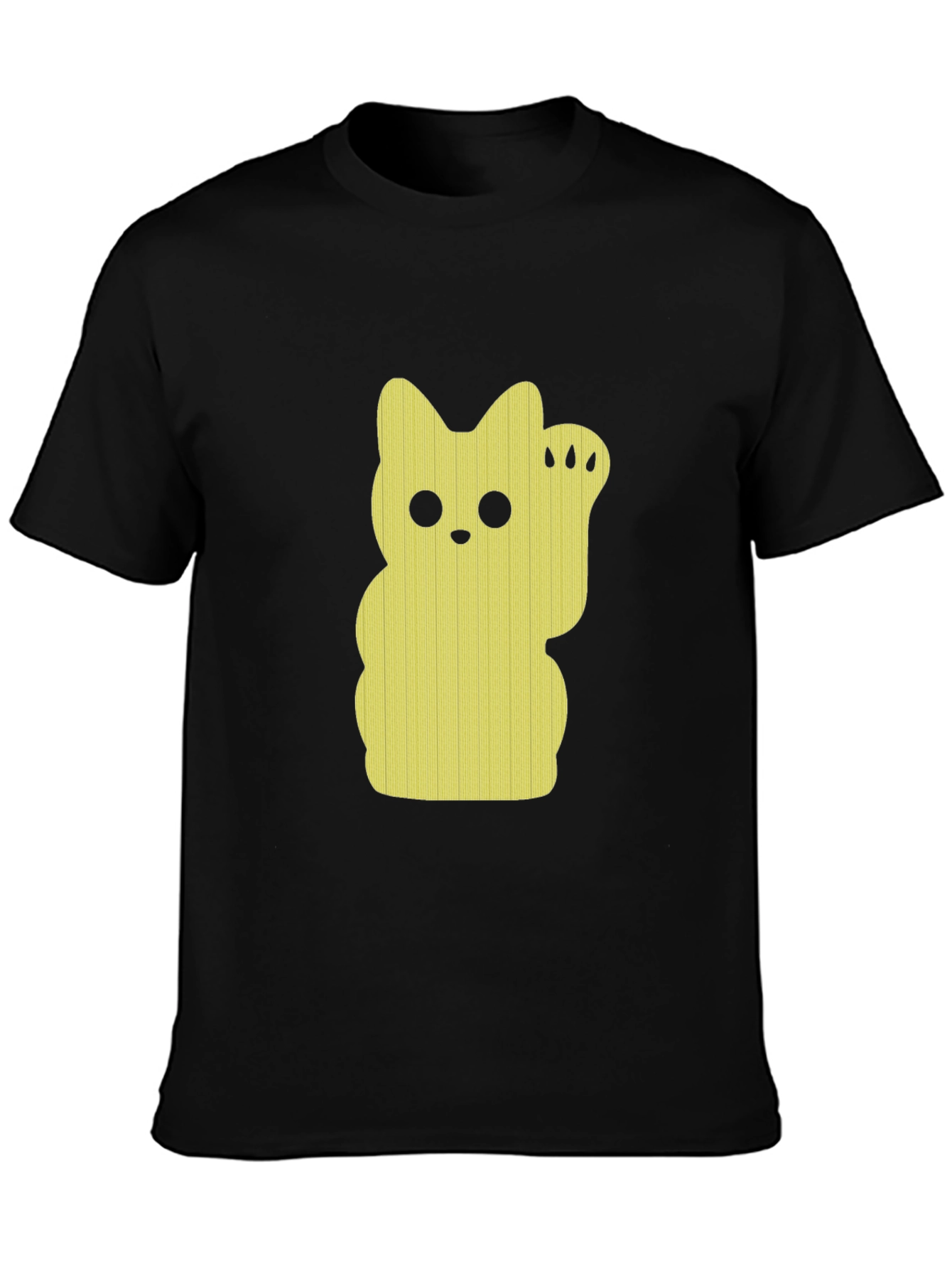 Black Lucky Cat Graphic Tee - Black view 3
