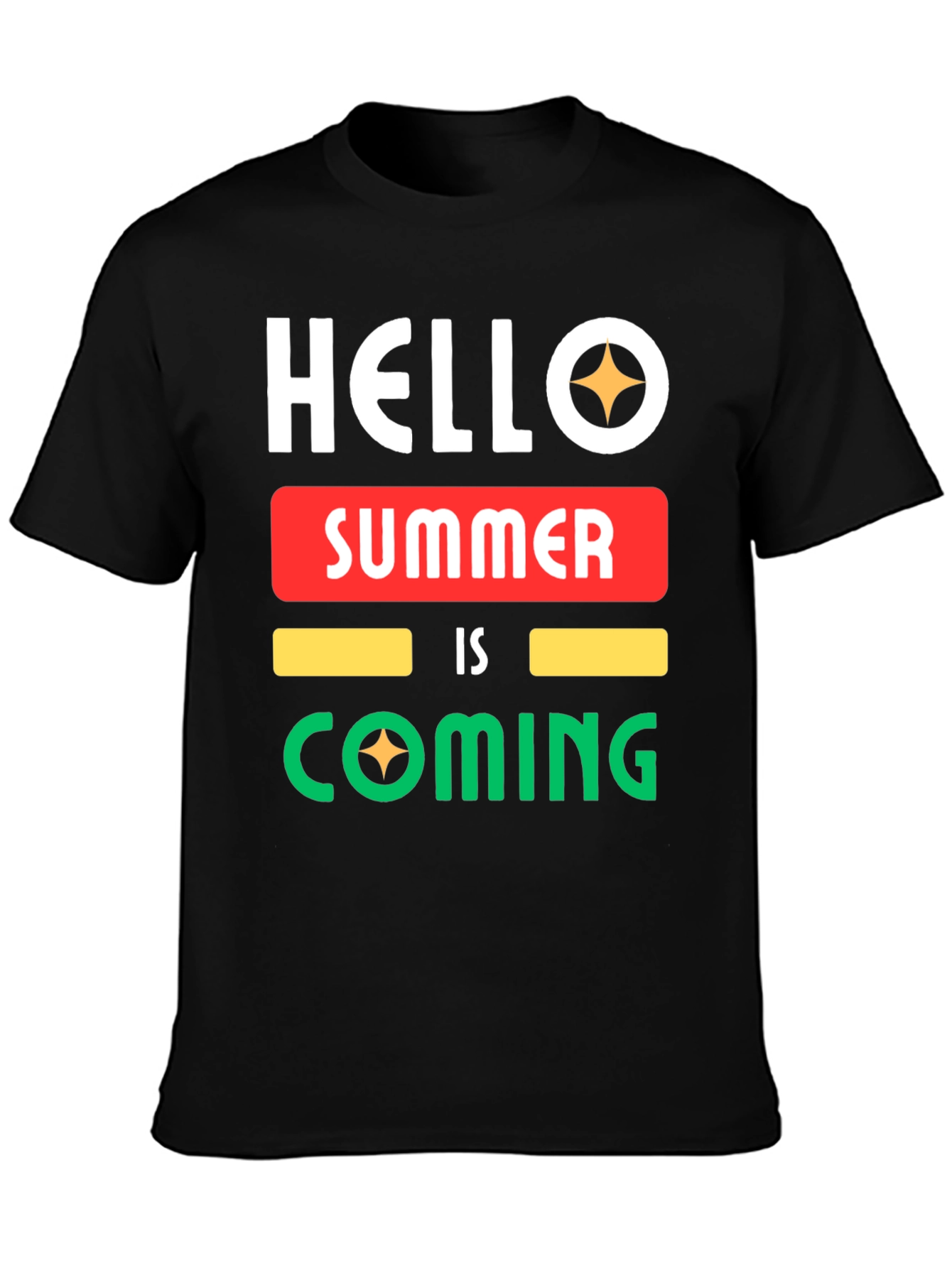 Black Hello Summer T-Shirt view 3