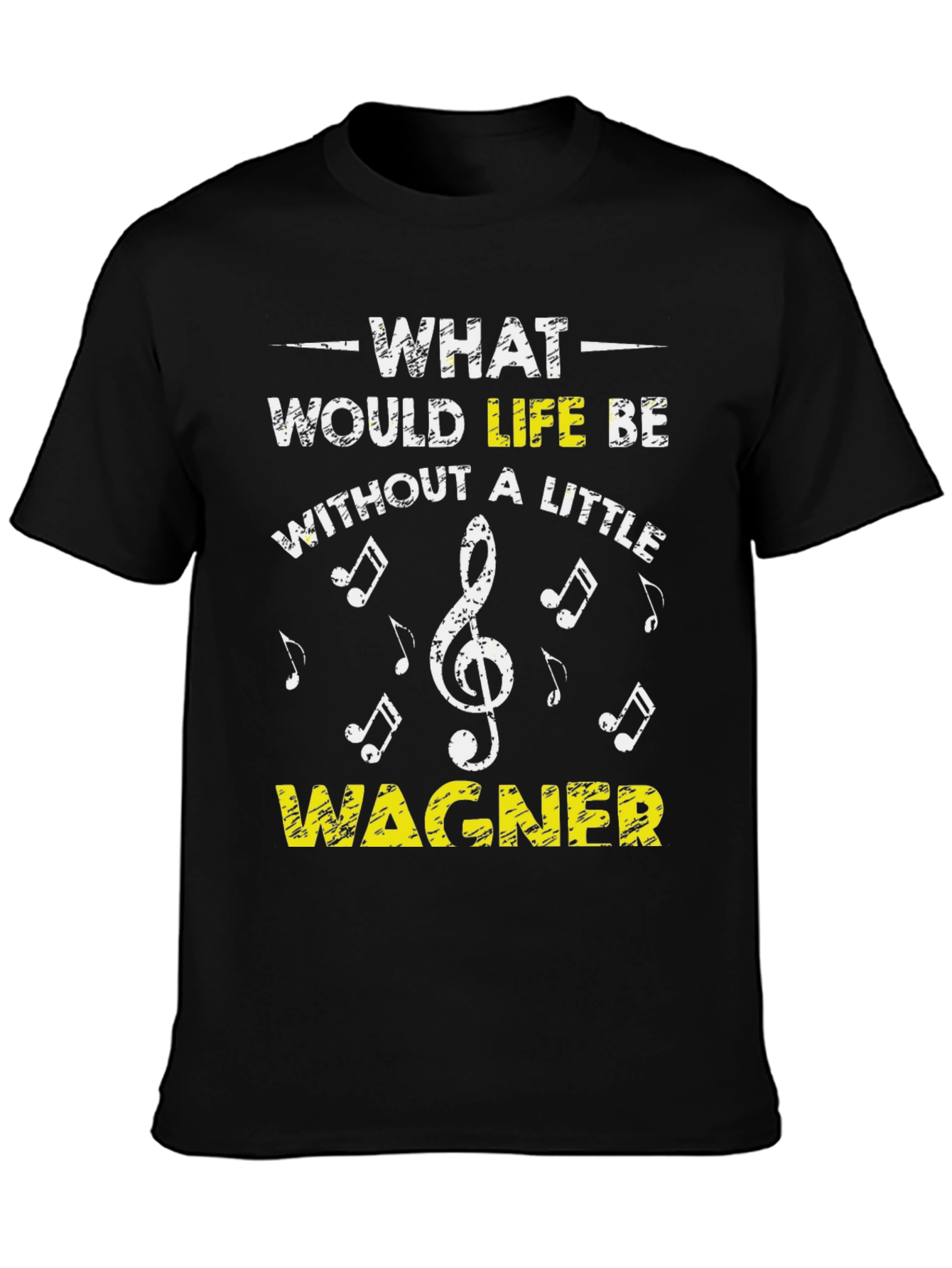 Black Wagner Music Lover T-Shirt - What Would Life Be? view 3