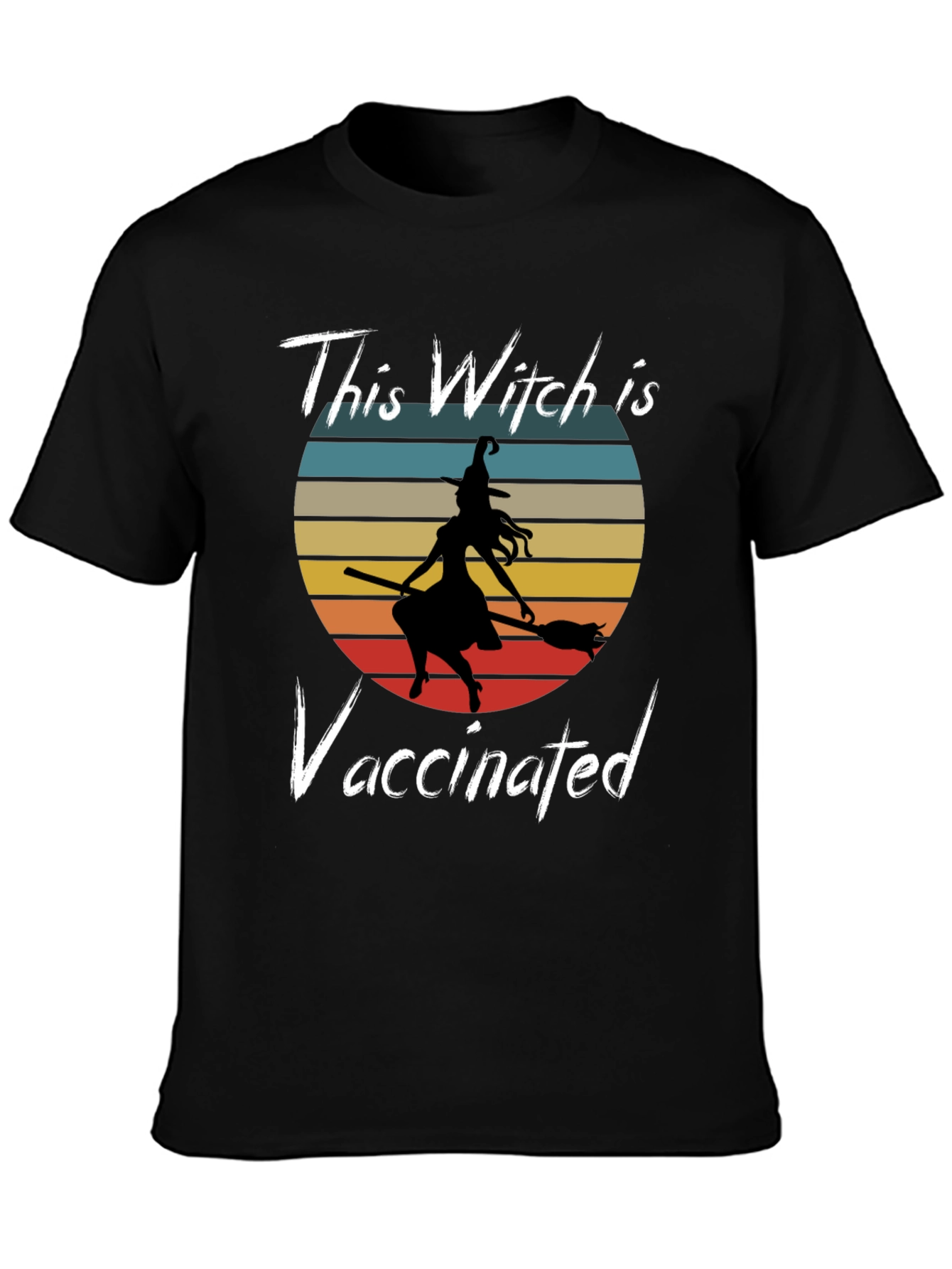Vaccinated Witch Graphic T-Shirt - 3