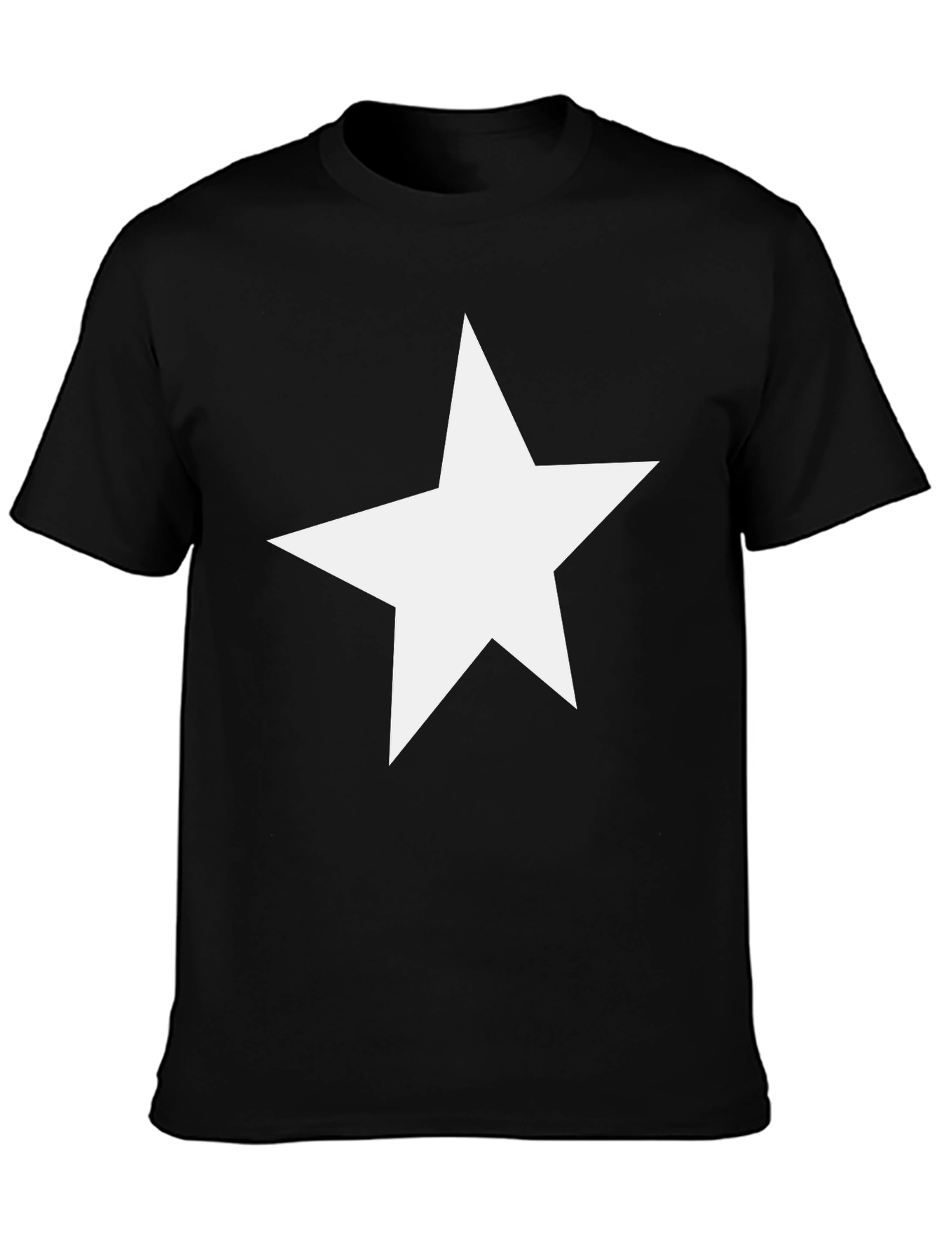 Black Star Graphic Black Cotton T-Shirt view 3