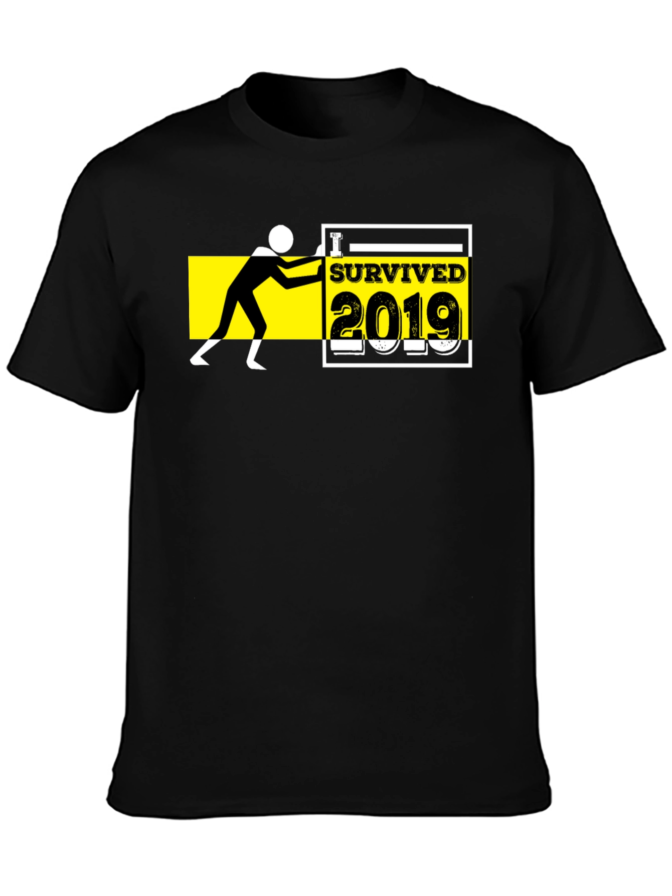Black I Survived 2019 Graphic Tee - Black view 3