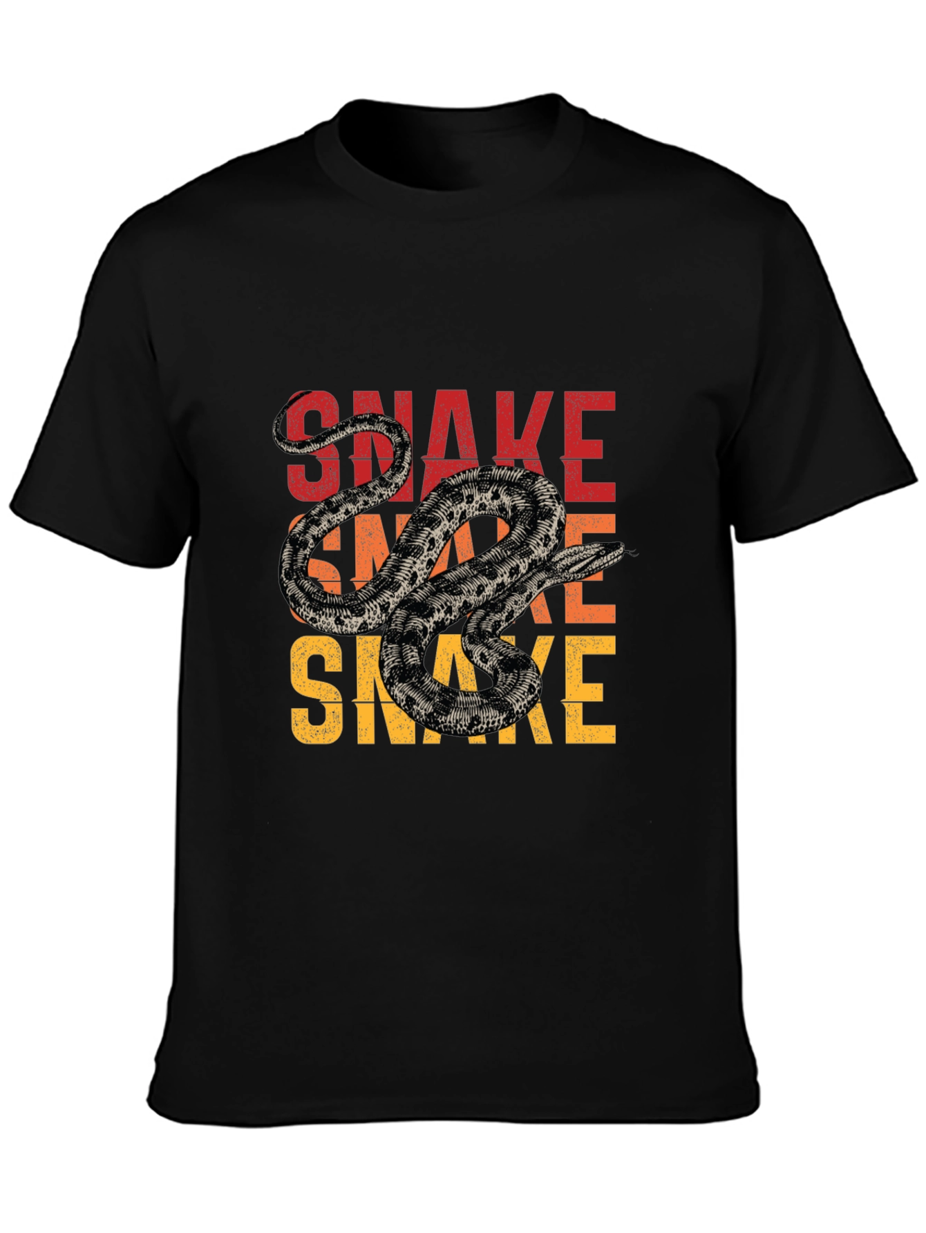 Black Snake T-Shirt - Vintage Graphic Tee view 3