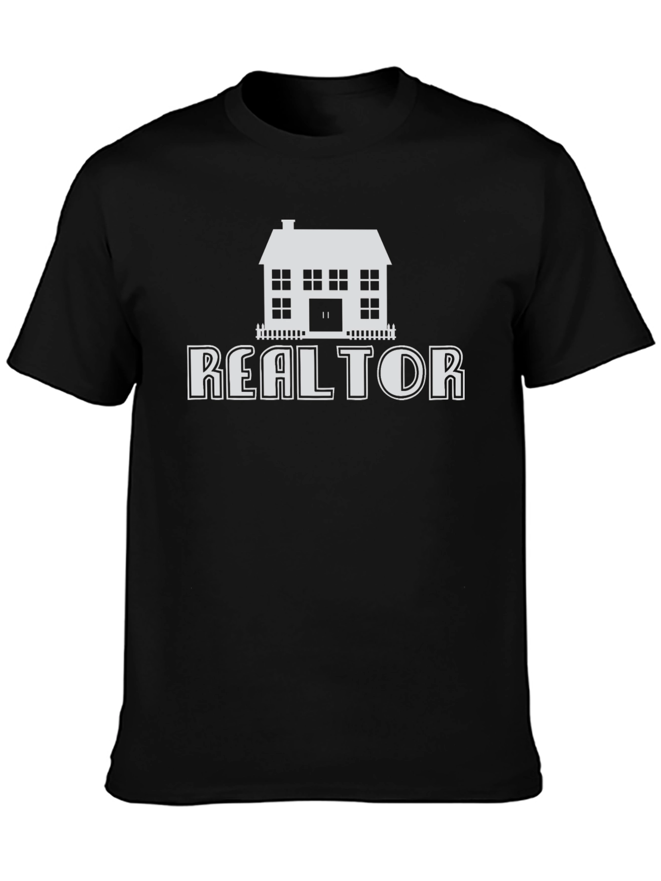 Black Realtor House T-Shirt - Black, Novelty Design view 3