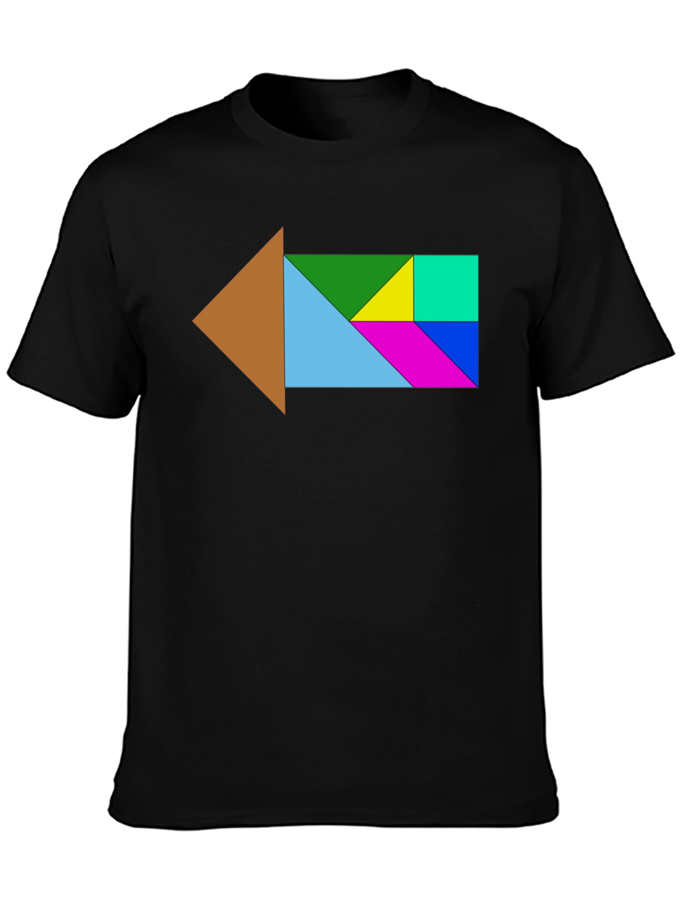 Tangram Arrow T-Shirt - Geometric Design - 3