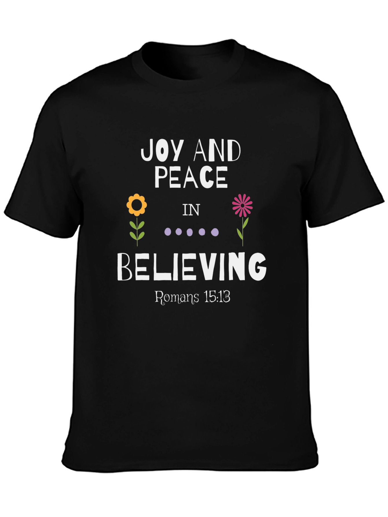Black Joy and Peace in Believing Graphic Tee view 3
