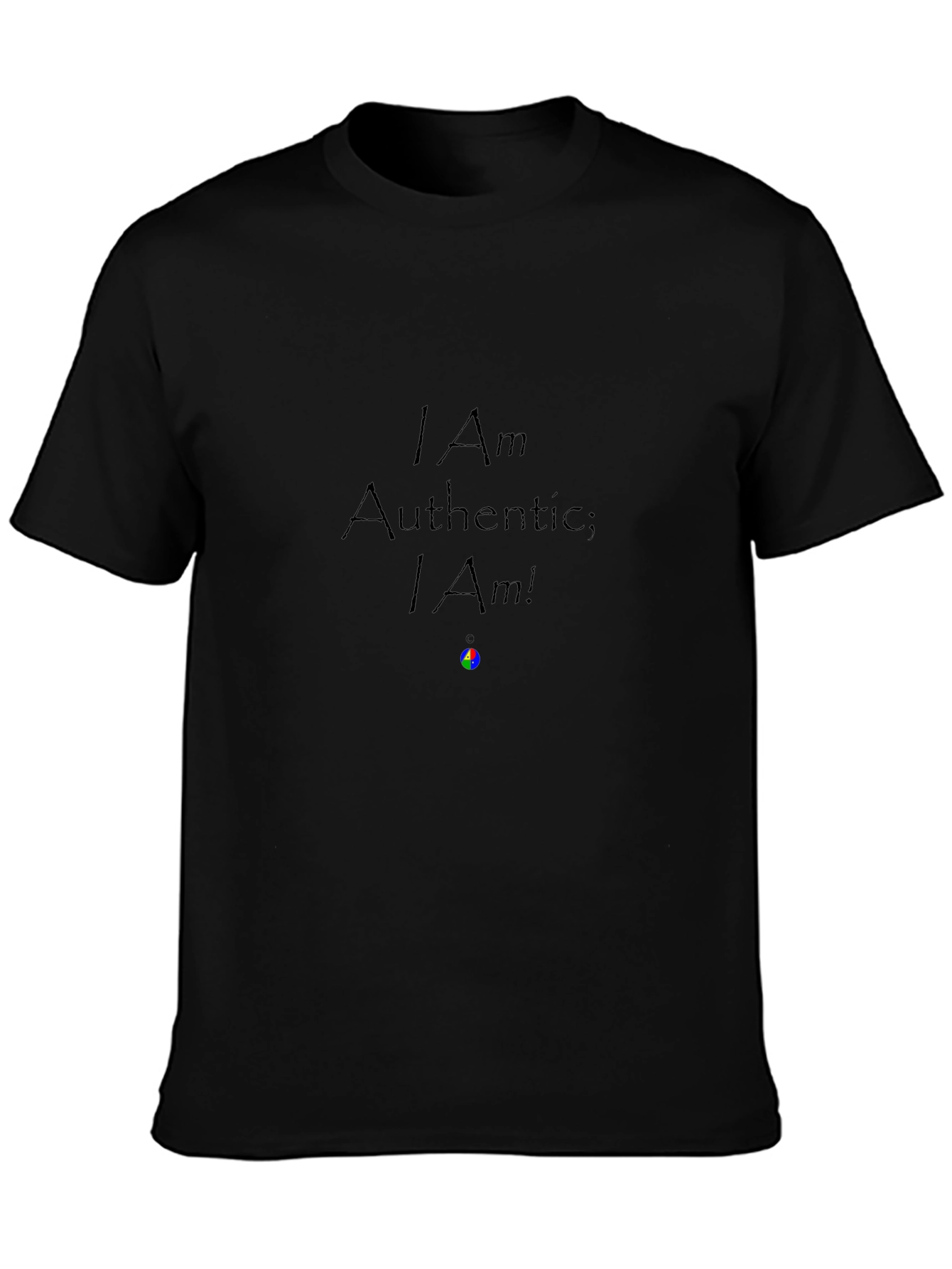 Black Authentic I Am T-Shirt - Black view 3