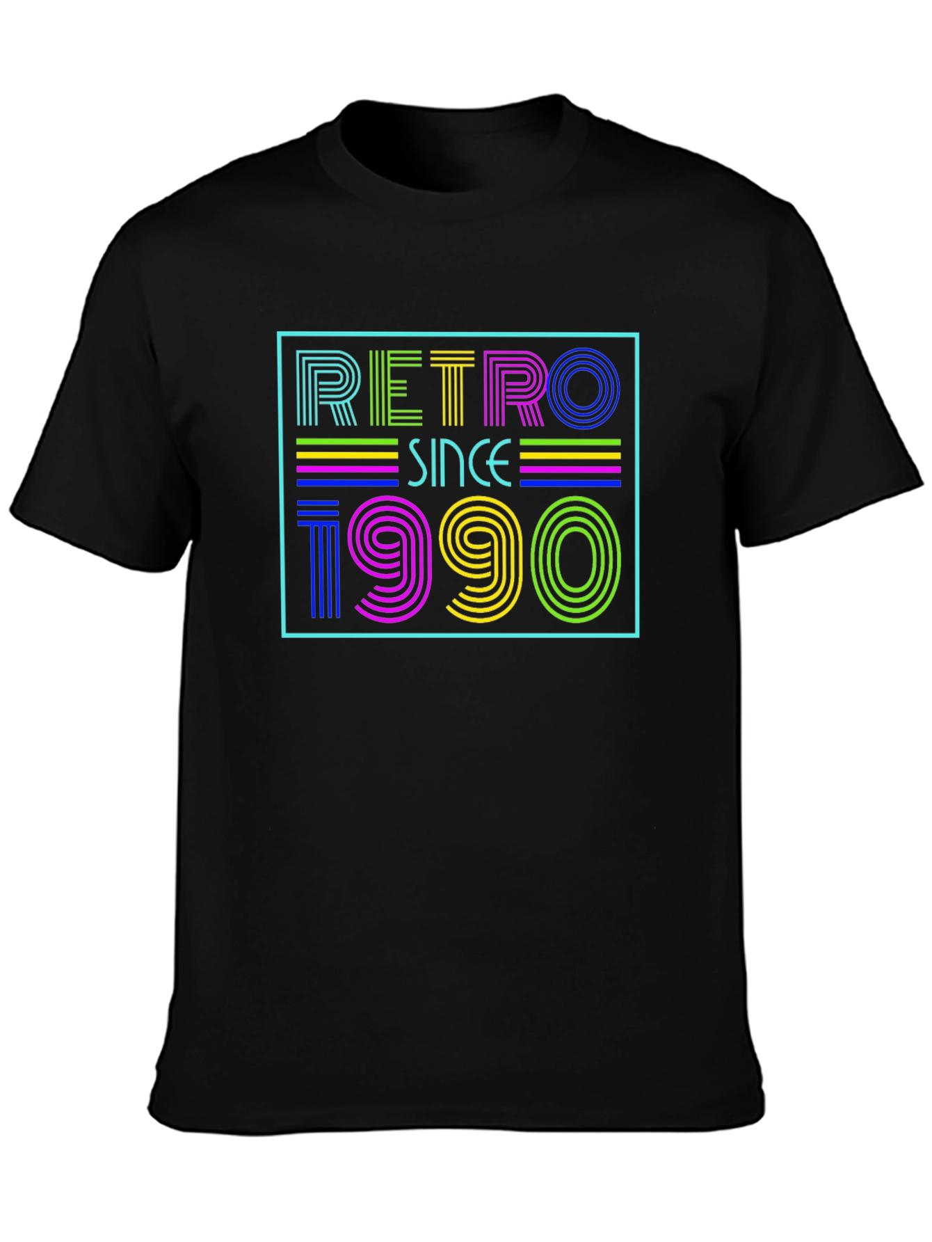 Black Retro Since 1990 Graphic Tee view 3