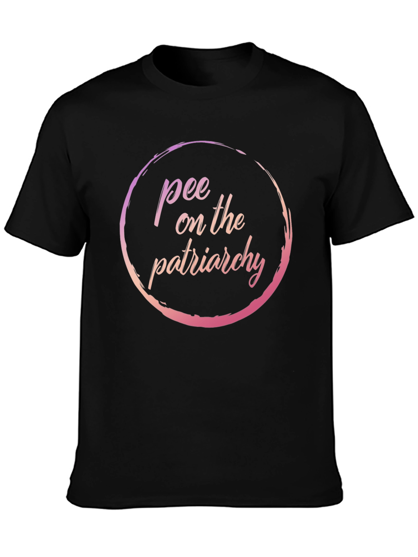 Black Pee on the Patriarchy Graphic Tee - Black view 3