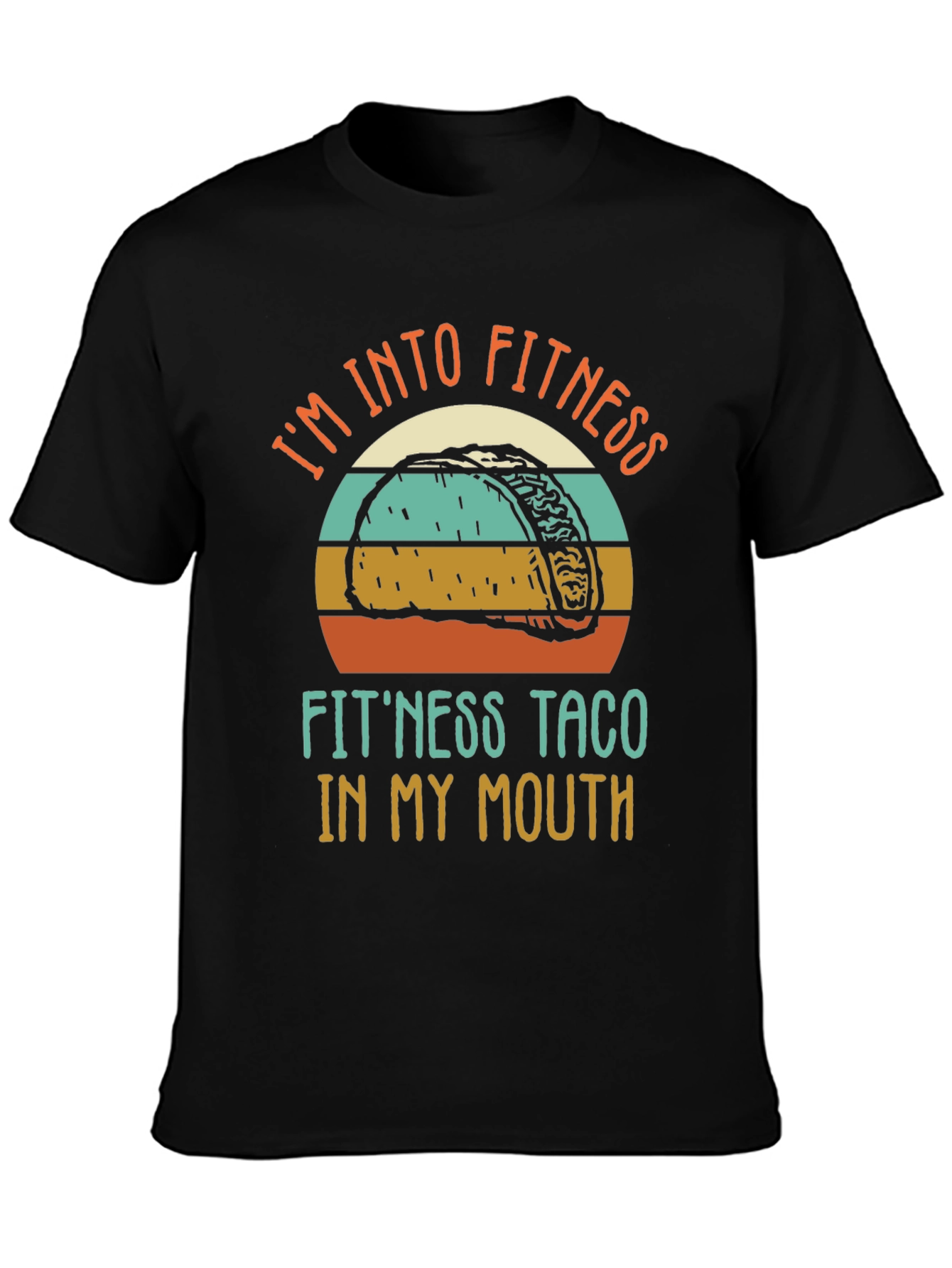 Black Fitness Taco Graphic T-Shirt view 3