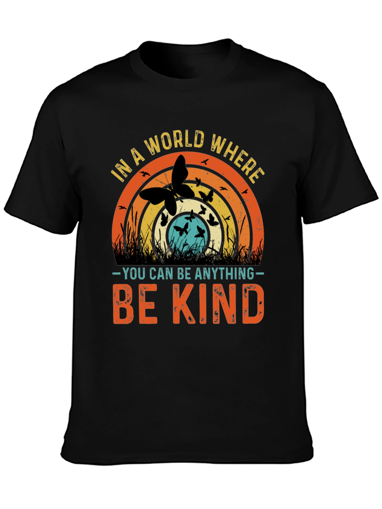 Black Kindness Matters T-Shirt - Be Kind Graphic Tee view 3