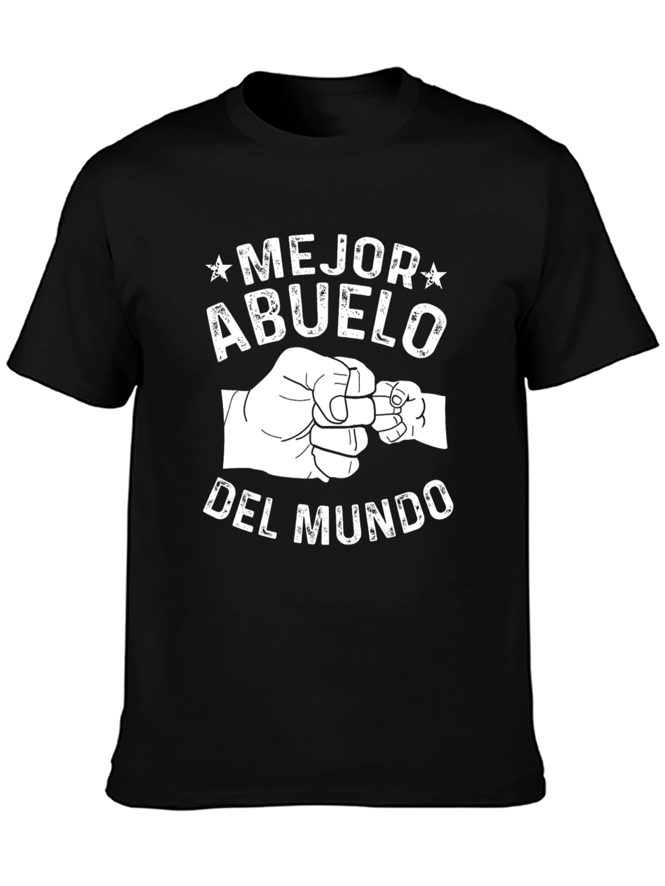 Black Mejor Abuelo Del Mundo Black T-Shirt view 3