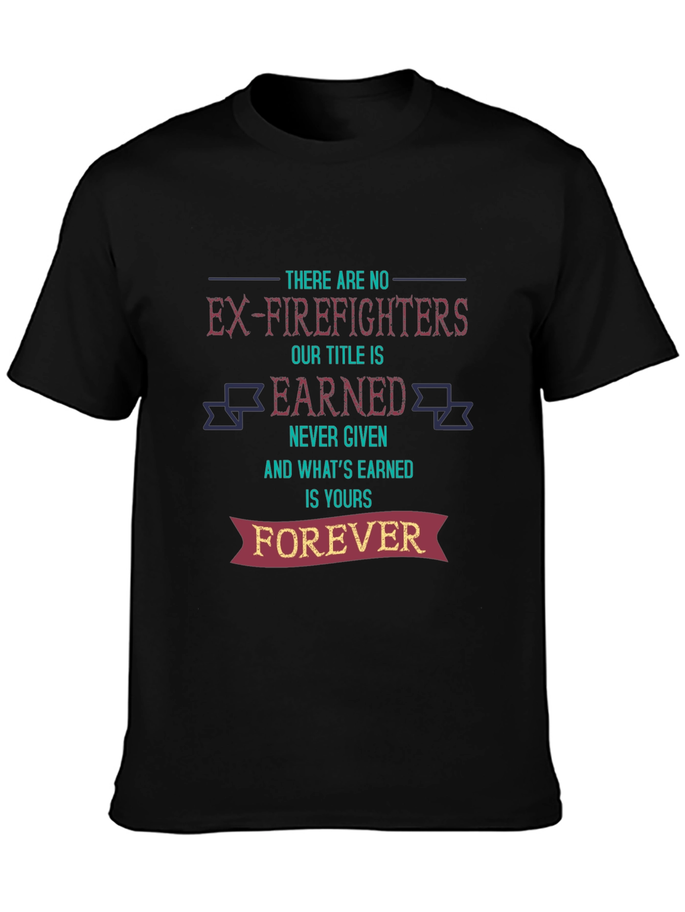 Black Firefighter Pride Tee - Earned Forever view 3